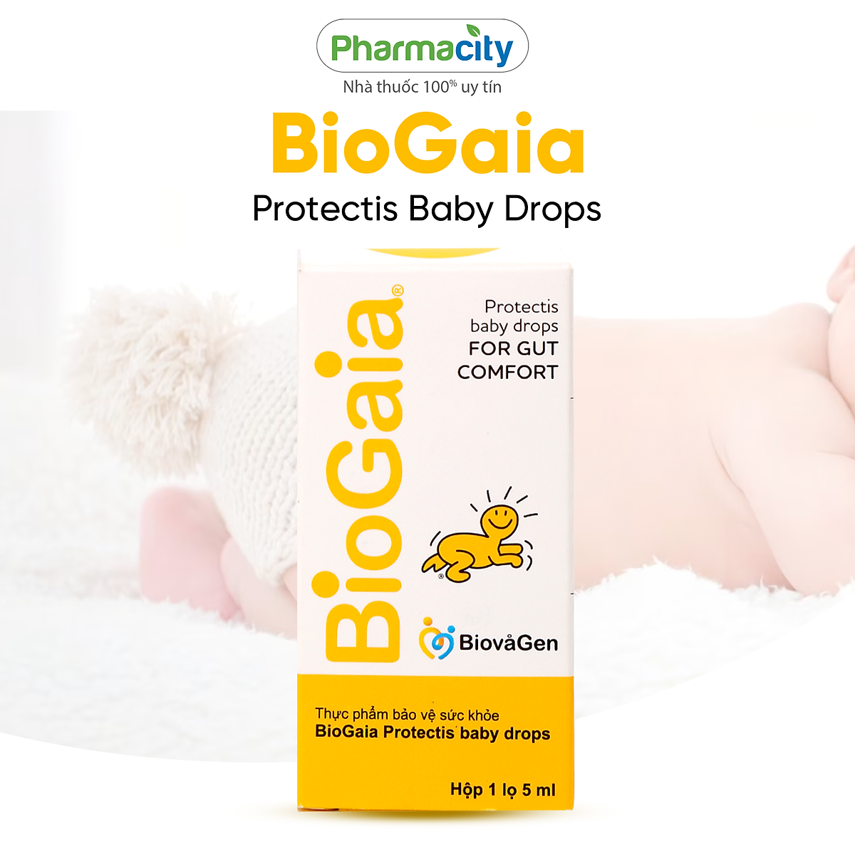 Dung dịch bổ sung lợi khuẩn tiêu hóa BioGaia Protectis Baby Drops (Lọ 5ml)