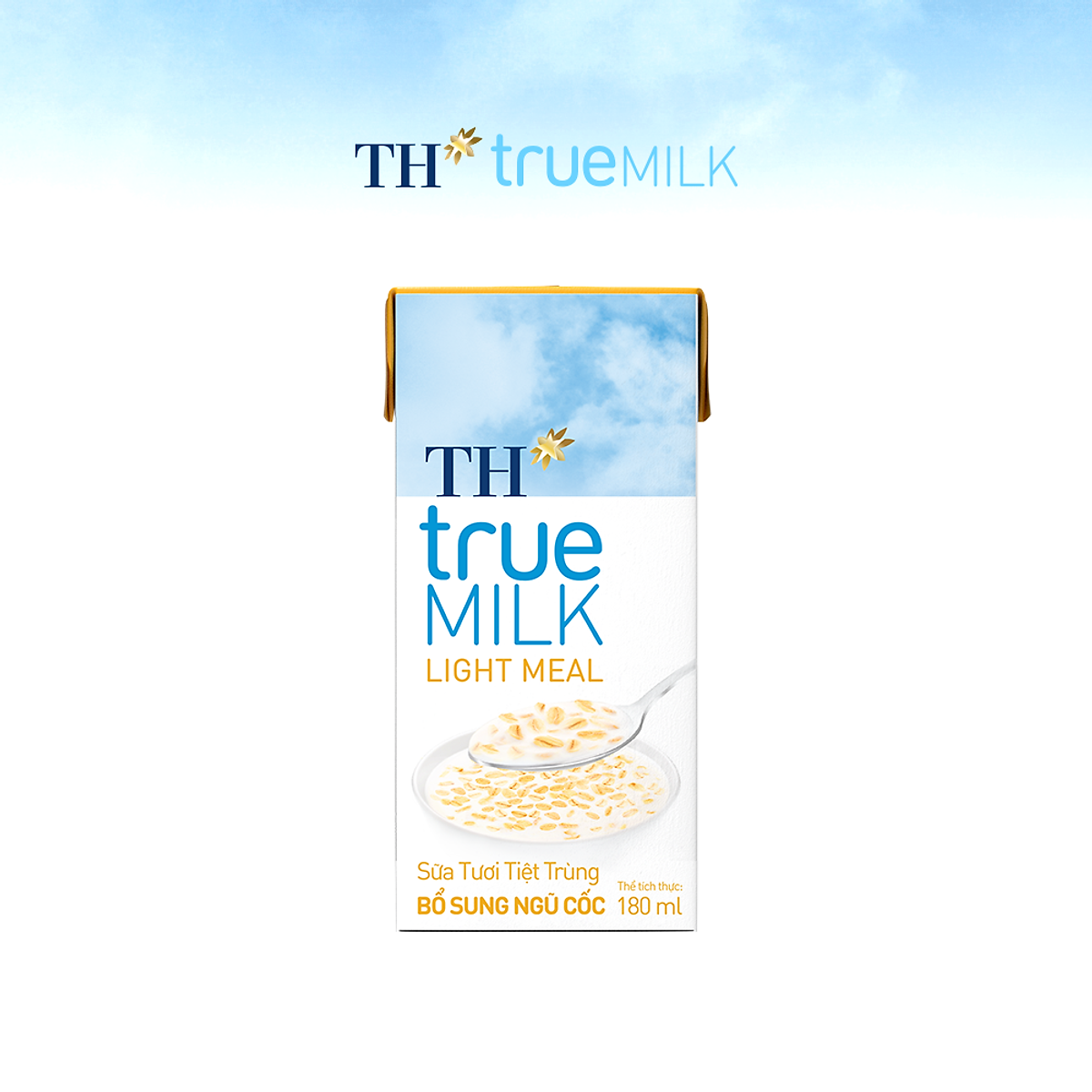Thùng 48 hộp sữa tươi tiệt trùng bổ sung ngũ cốc TH true MILK LIGHT MEAL 180 ml (180 ml x 48)