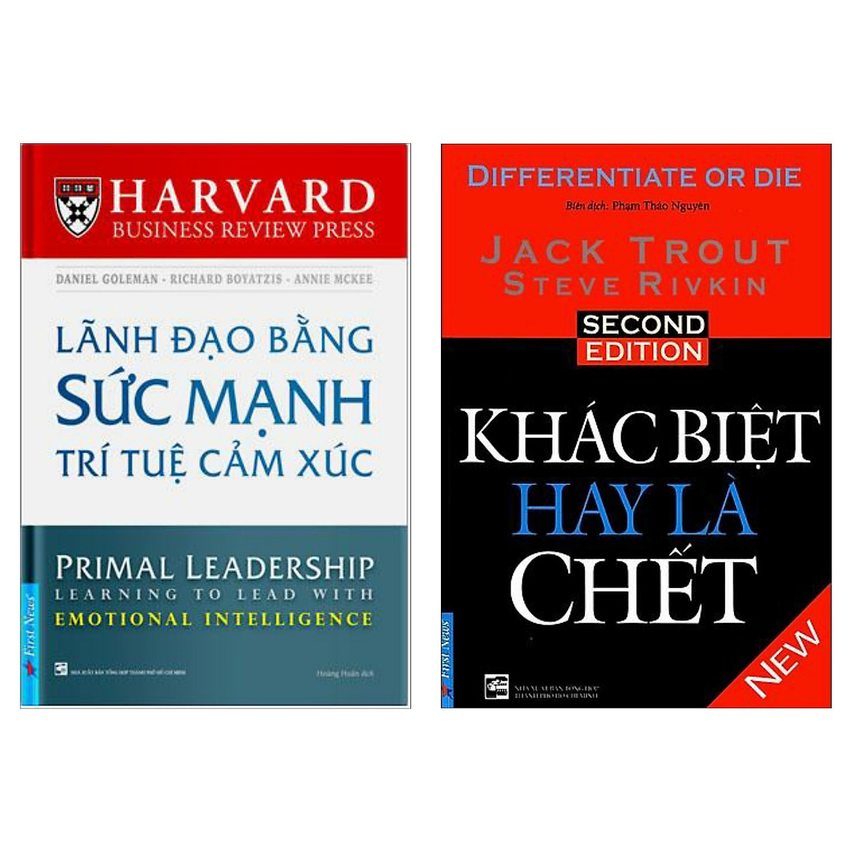 Combo Sách Kinh Tế Hấp Dẫn: Lãnh Đạo Bằng Sức Mạnh Trí Tuệ Cảm Xúc + Khác Biệt Hay Là Chết (Bộ 2 Cuốn Cẩm Nang Mọi Nhà Lãnh Đạo Cần Có - Tặng Kèm Bookmark Green Life)