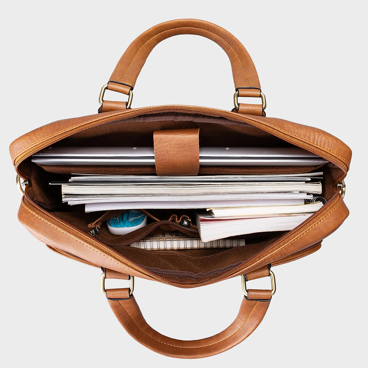 Cặp công sở đa năng LATA CA32, 9 ngăn, vừa laptop 14 inchs, phù hợp đi làm, đi họp, đi công tác, da tổng hợp cao cấp, không bong tróc, không thấm nước.
