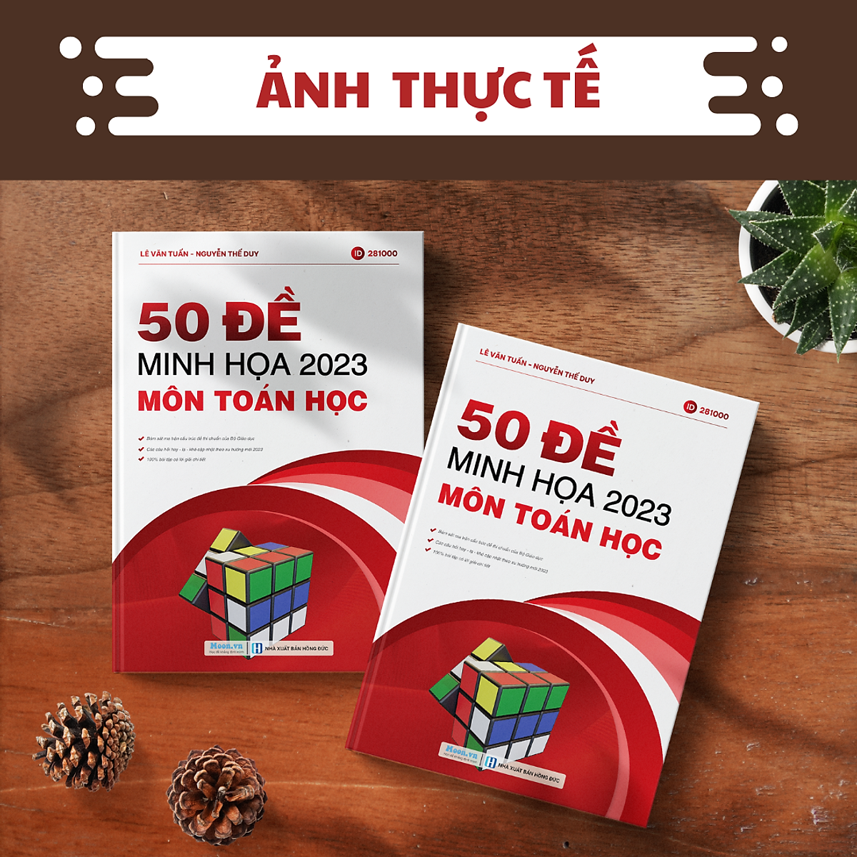 Sách 50 đề minh hoạ môn Toán luyện đề ôn thi thpt quốc gia bản mới nhất moonbook