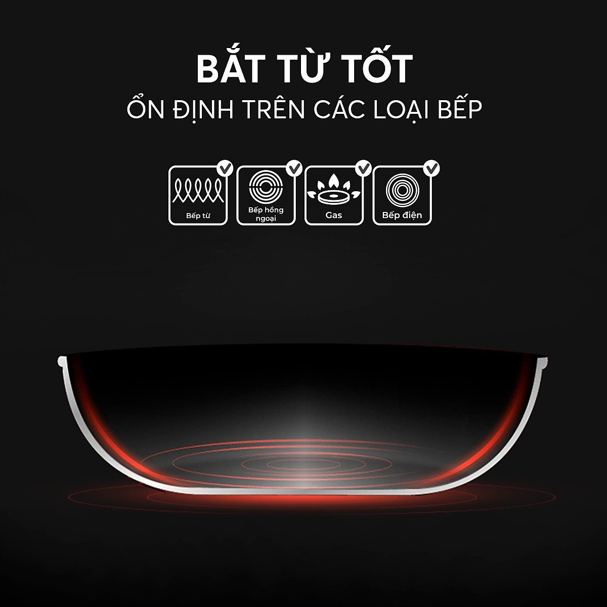 Chảo Inox nguyên khối, chống dính vân đá 3D Elmich Trimax