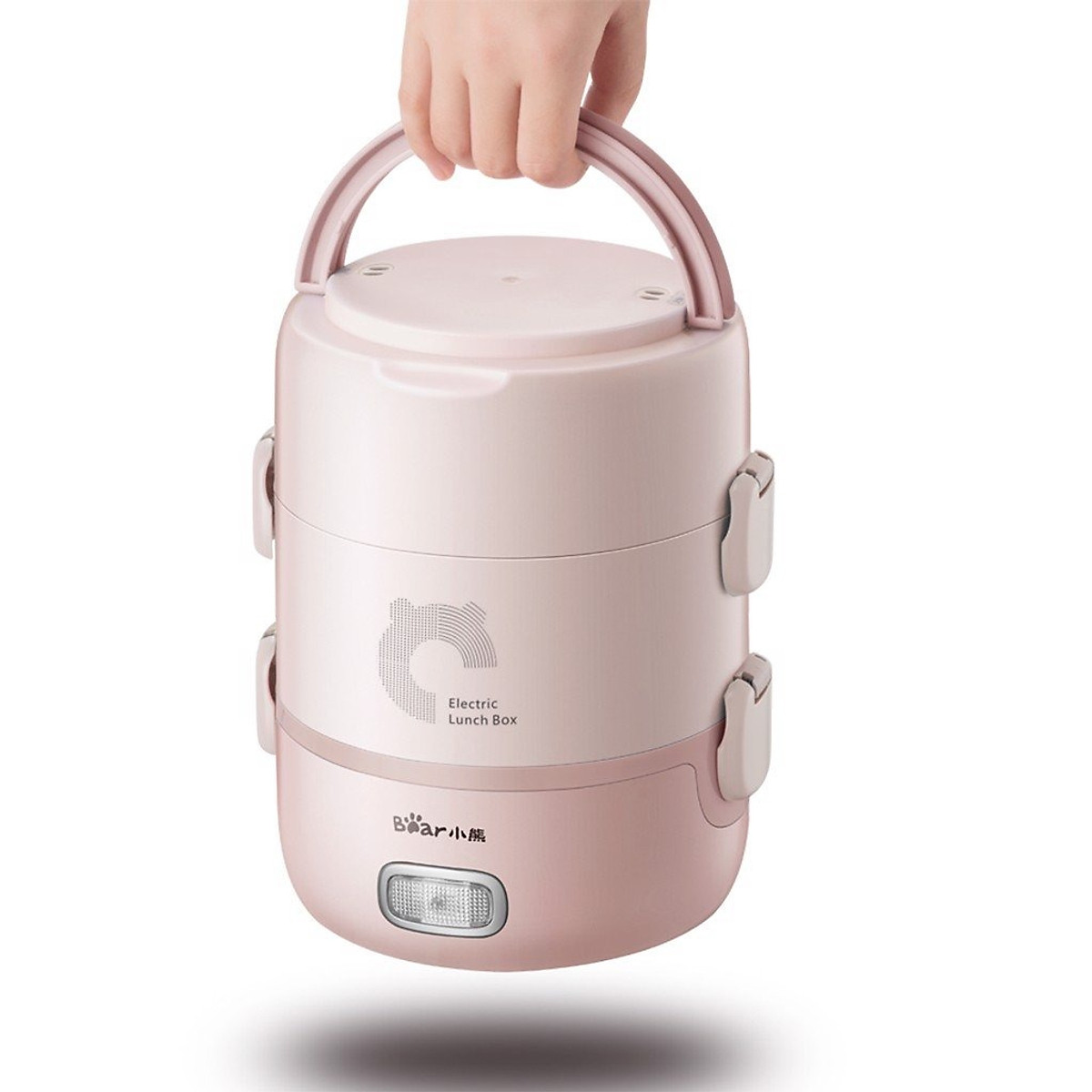 Hộp cơm điện văn phòng cầm tay Bear DFH-B20S6, 3 khay đựng thức ăn, hấp/ đun sôi/ hâm nóng - HÀNG CHÍNH HÃNG