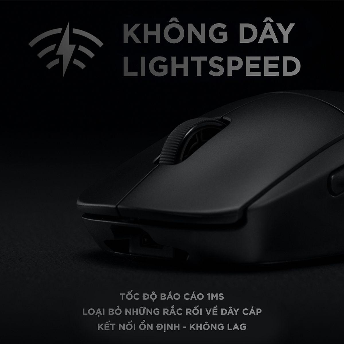 Chuột game không dây Logitech G Pro Wireless - Thiết kế cấp độ Esport, nhẹ, cảm biến Hero 25k, RGB Lightsync, Lightspeed -Hàng Chính Hãng