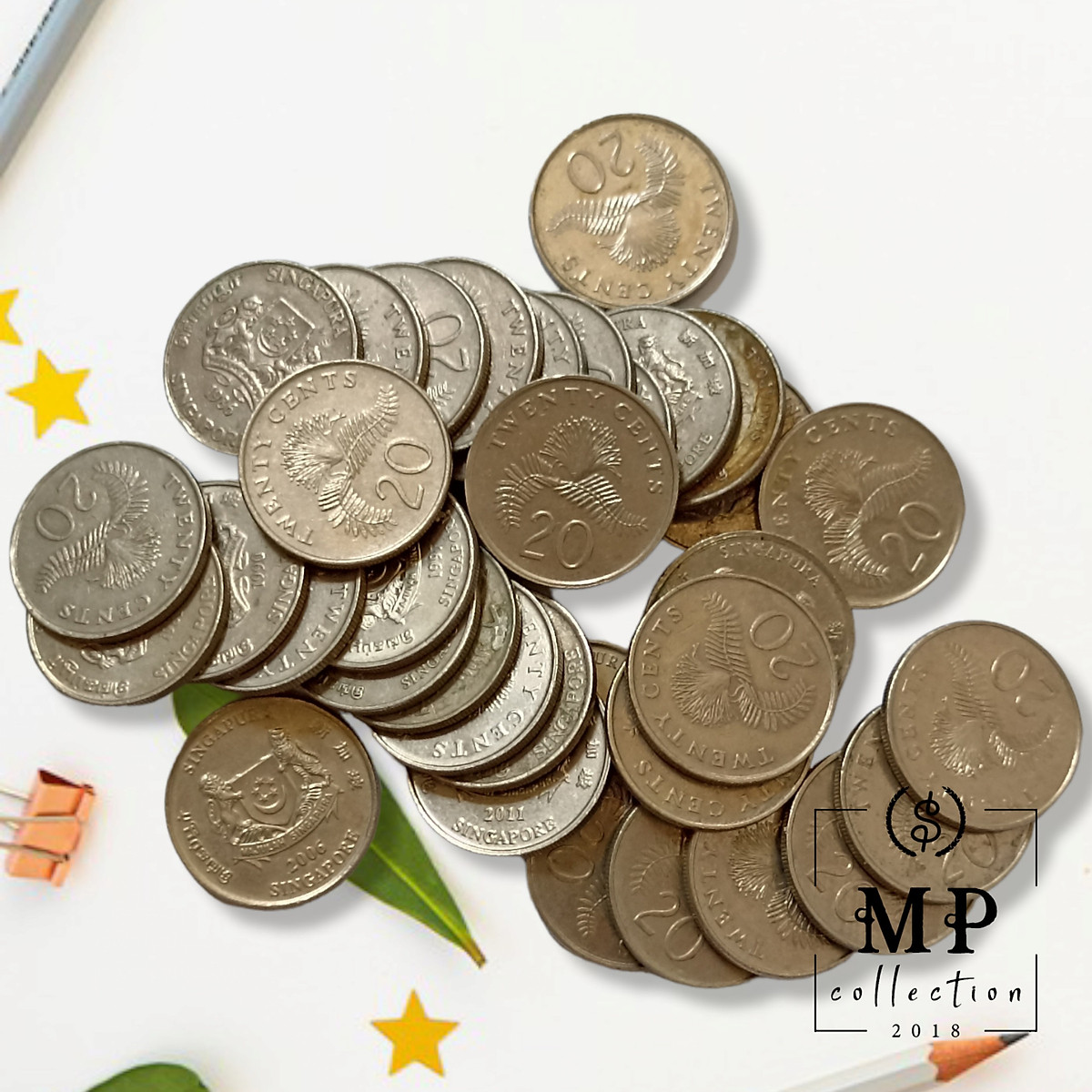 Đồng xu Singapore 20 cent 1985-2013 - Vật phẩm phong thủy khác