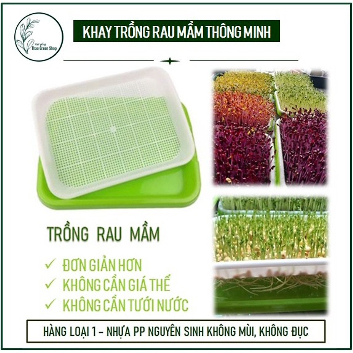 Khay Trồng Rau Mầm, Giá Đỗ Thông Minh Không Cần Giá Thể - Bình ...