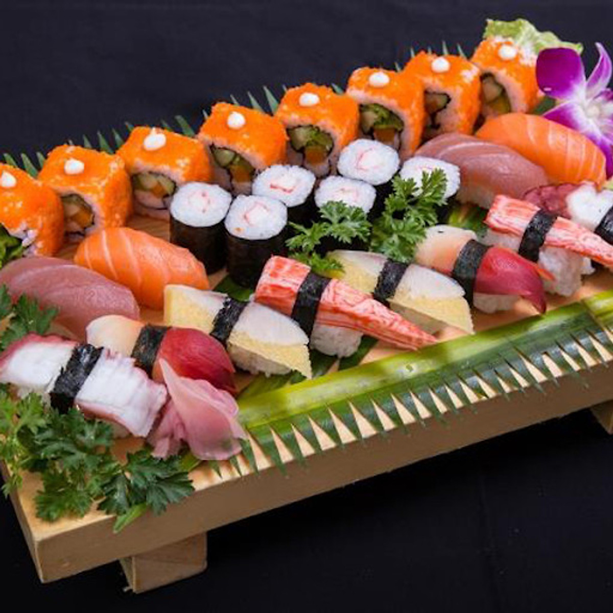 Sushi Sashimi] Thớt gỗ 25x15cm trang trí món ăn Nhật, khay gỗ ...