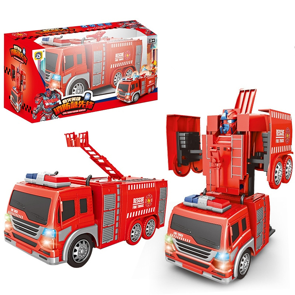 Mô hình đồ chơi xe cứu hỏa cỡ lớn có đèn và nhạc WY295S