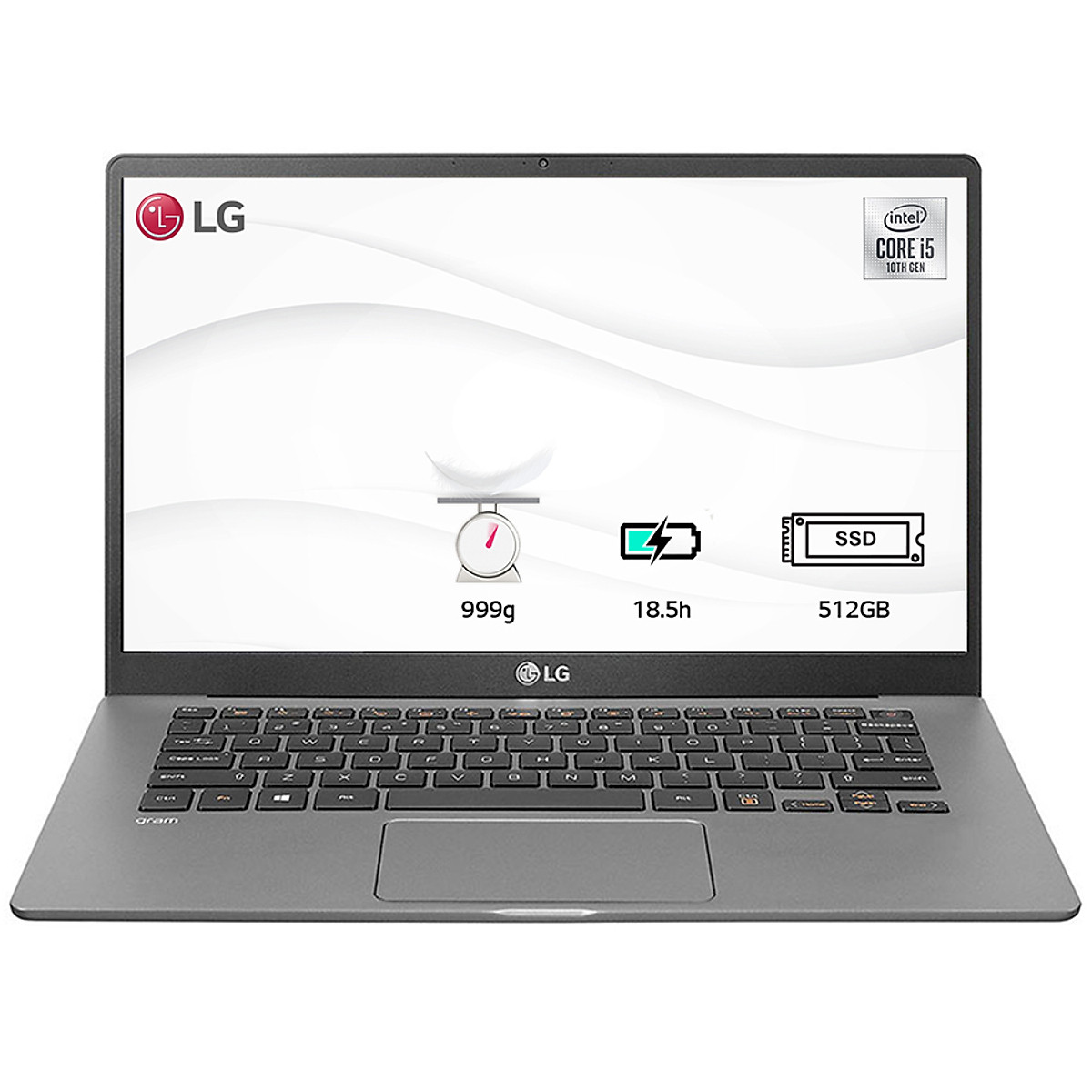 Laptop LG Gram 2020 14ZD90N-V.AX55A5 (Core i5-1035G7/ 8GB/ 512GB NVMe/ 14 FHD IPS/ NonOS) - Hàng Chính Hãng 
