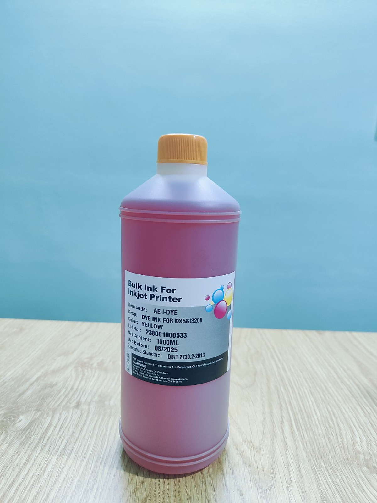 Set 4 chai Mực nước dye ink ( 1 lít/ chai) màu xanh tương thích Epson Dx5 I3200, hàng nhập khẩu.