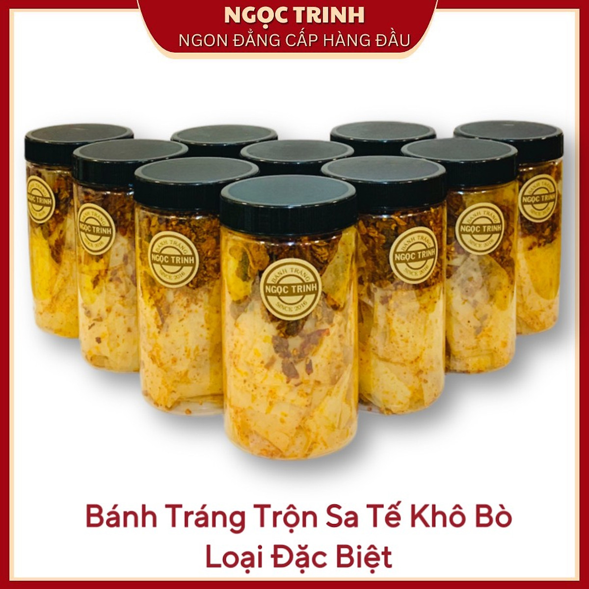 Bánh tráng trộn sa tế khô bò - Loại Cao Cấp Siêu Ngon Bánh Tráng Ngọc Trinh