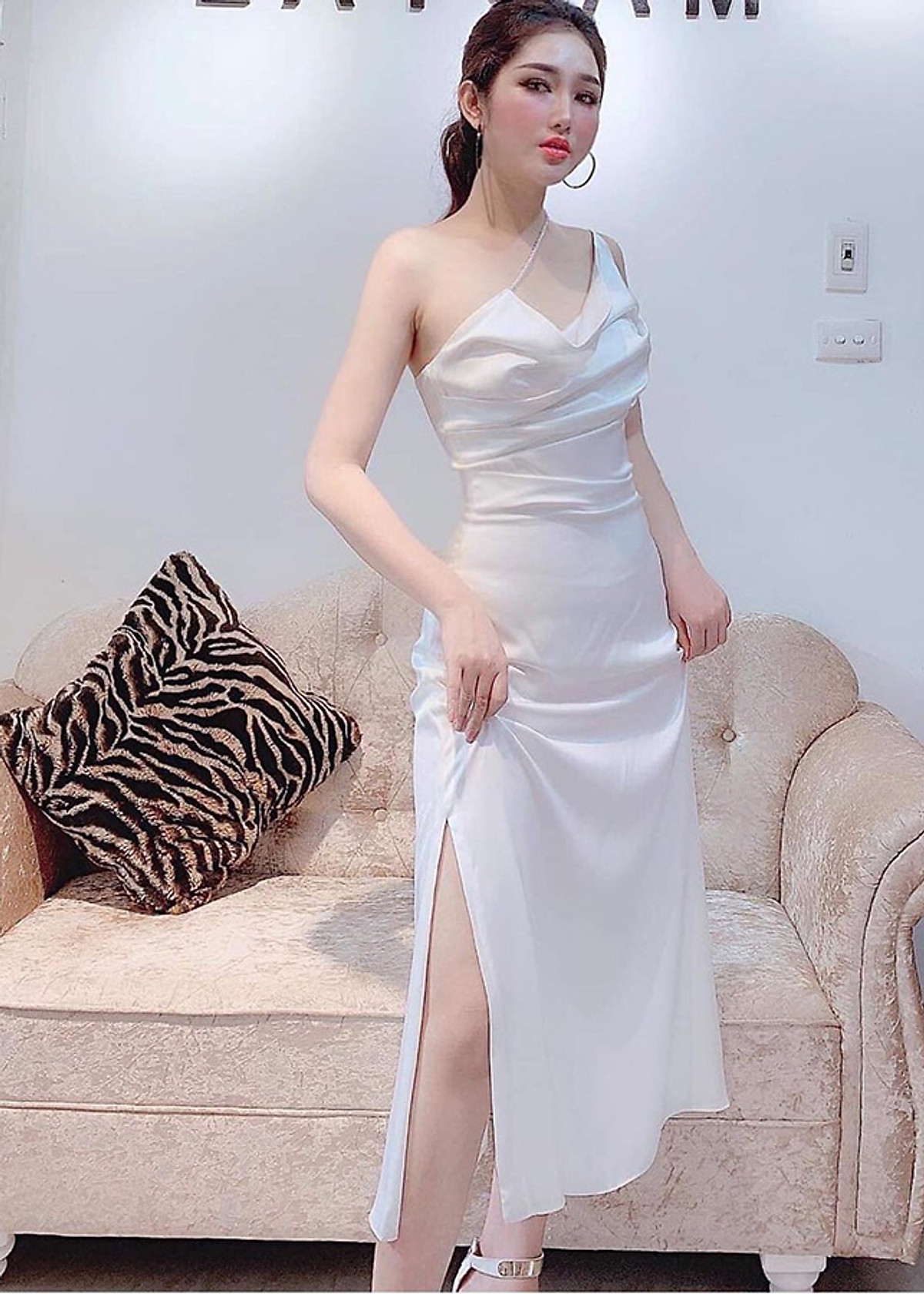 Vân Thanh Shop  Đầm cúp ngực phi bóng lụa kèm dây cổ về  Facebook