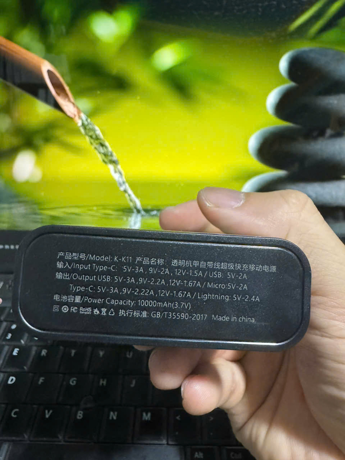 Sạc Dự Phòng Siêu Nhanh 22.5W dung lượng 10,000mAh Với Thiết Kế Trong Suốt và 4 Đầu Sạc Tích Hợp - Hàng chính hãng