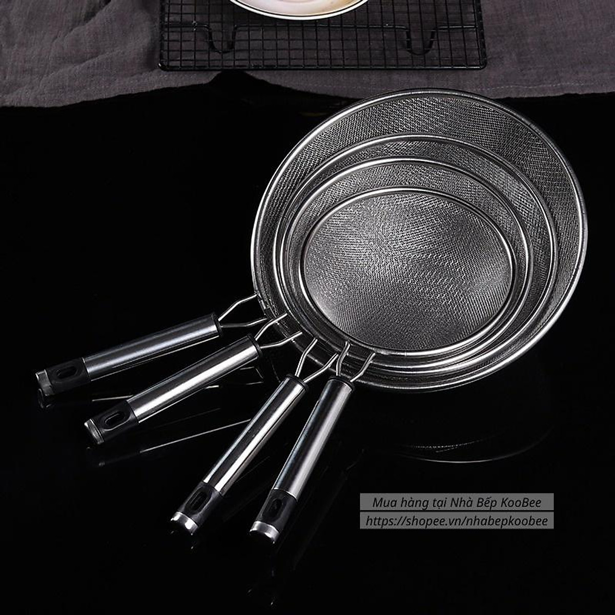 Rây lọc siêu mịn 2 lớp chất liệu Inox cao cấp KooBee - Rây lọc cháo ...