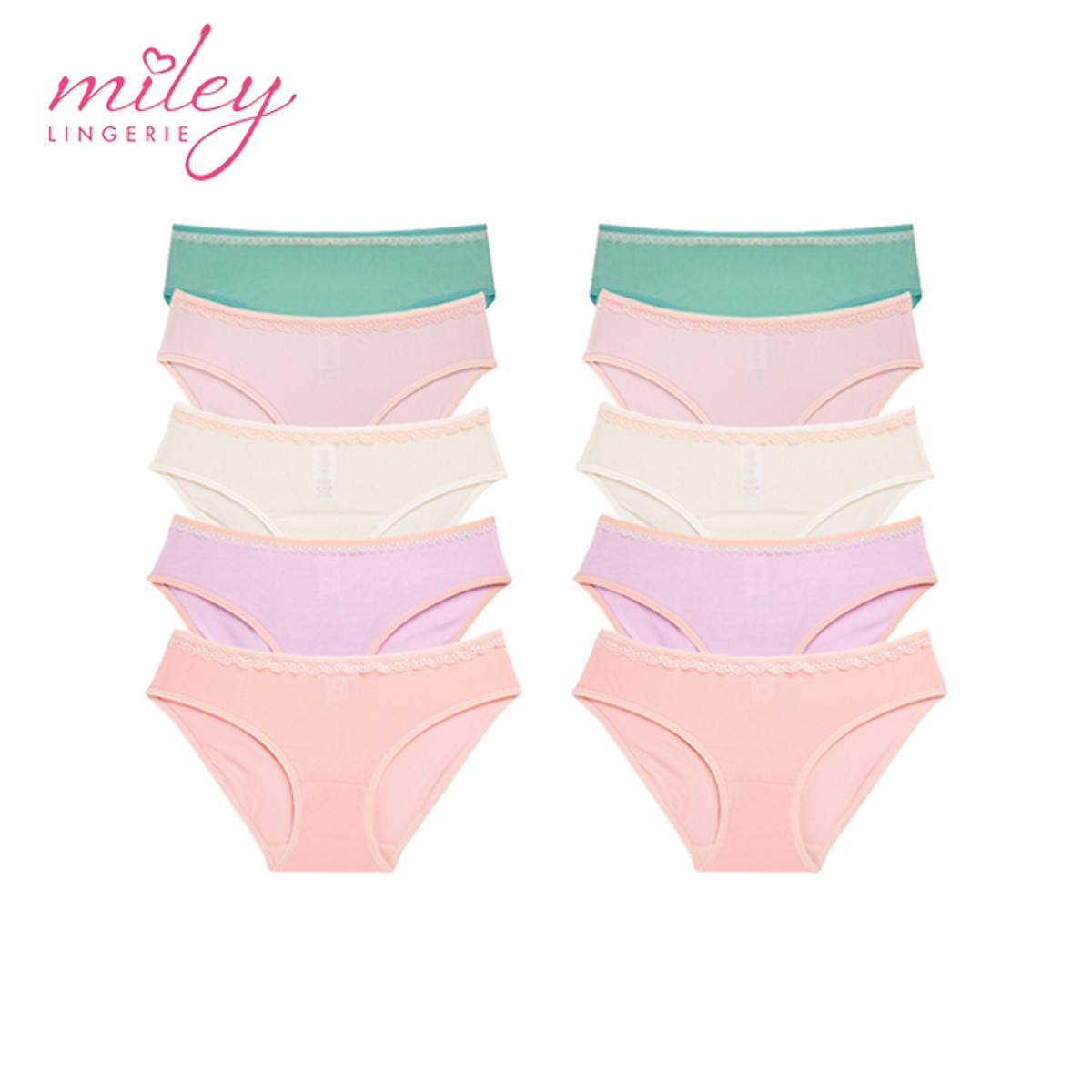 Bộ 10 Quần Lót Nữ Thun Lạnh Fashion Miley Lingerie - BMS_01 - Giao Màu Ngẫu Nhiên