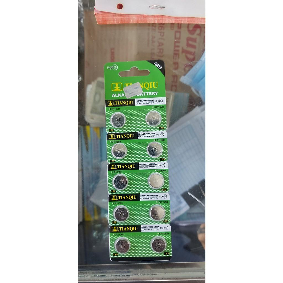 Vỉ 10 Pin cúc áo AG10 - 1 Vĩ
