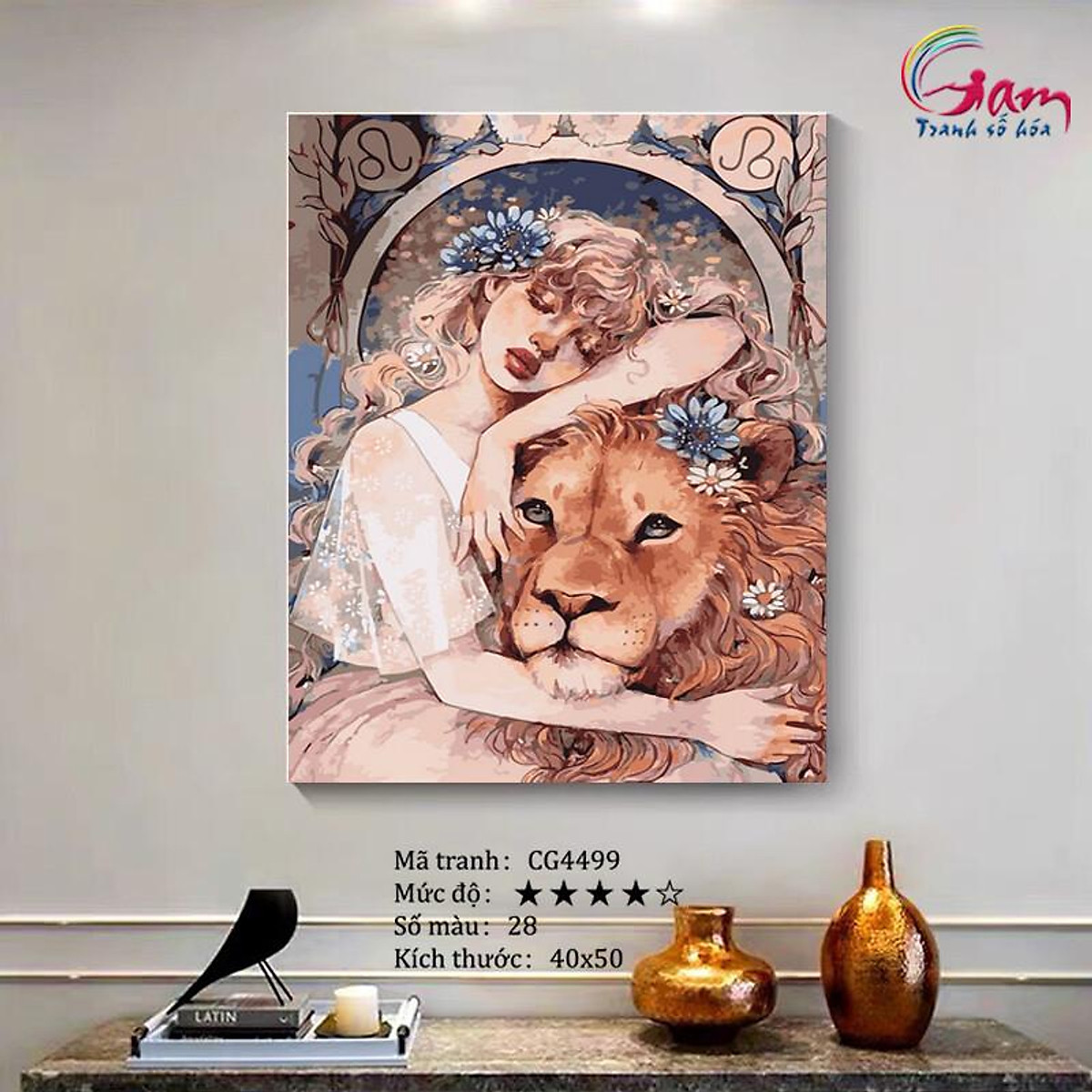 Tranh Tô Màu Sư Tử Đơn Giản Ngầu Đẹp Có Hình Mẫu