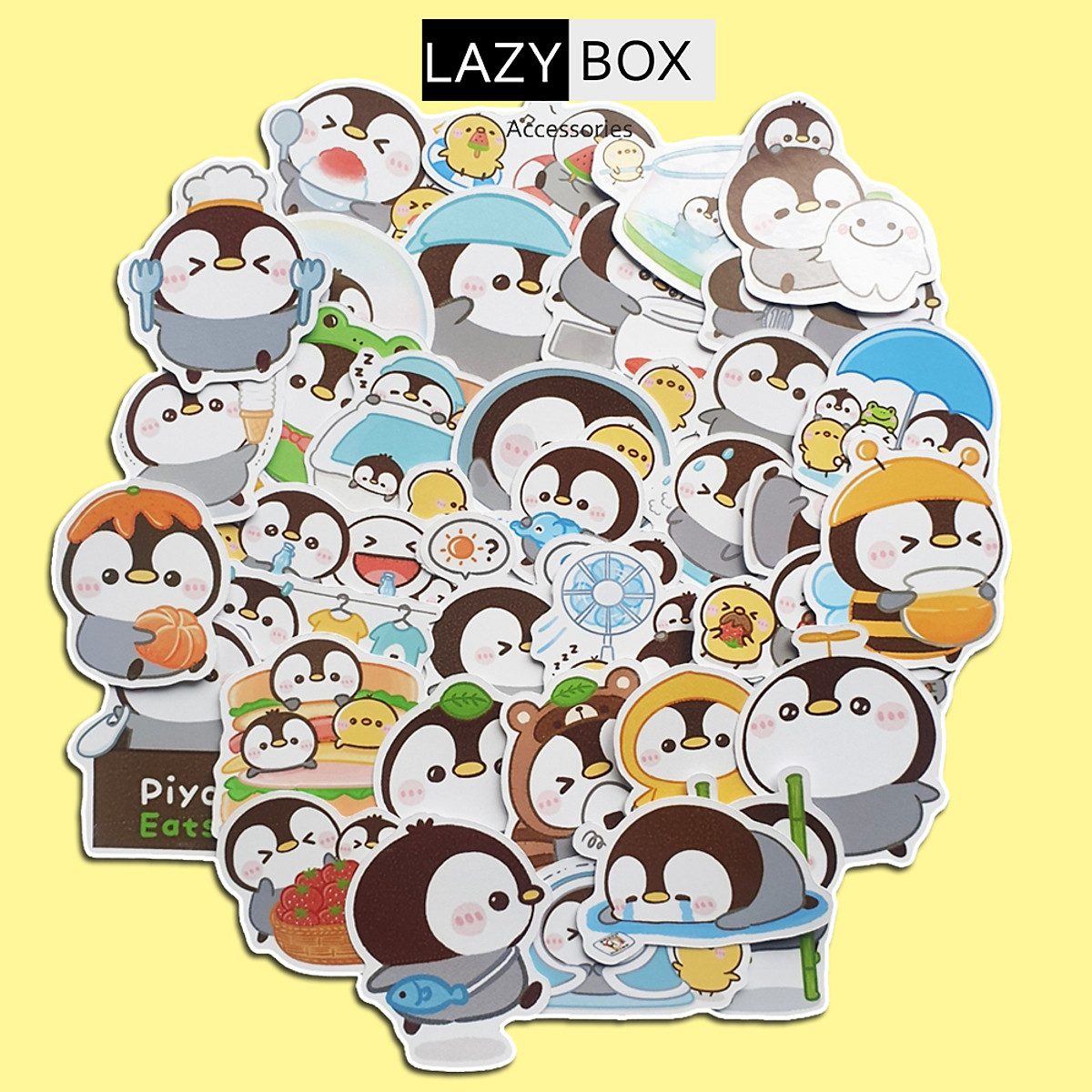 Mua Sticker hình dán chim cánh cụt dễ thương cute, pastel trang ...