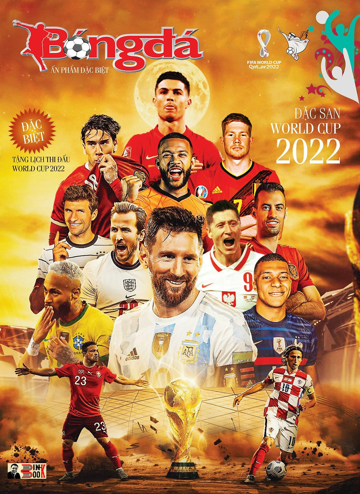 [tặng lịch thi đấu World Cup 2022] (số đặc biệt, in màu toàn bộ) ĐẶC SAN WORLD CUP 2022!!! - Tạp chí Bóng Đá - TH Books – bìa mềm