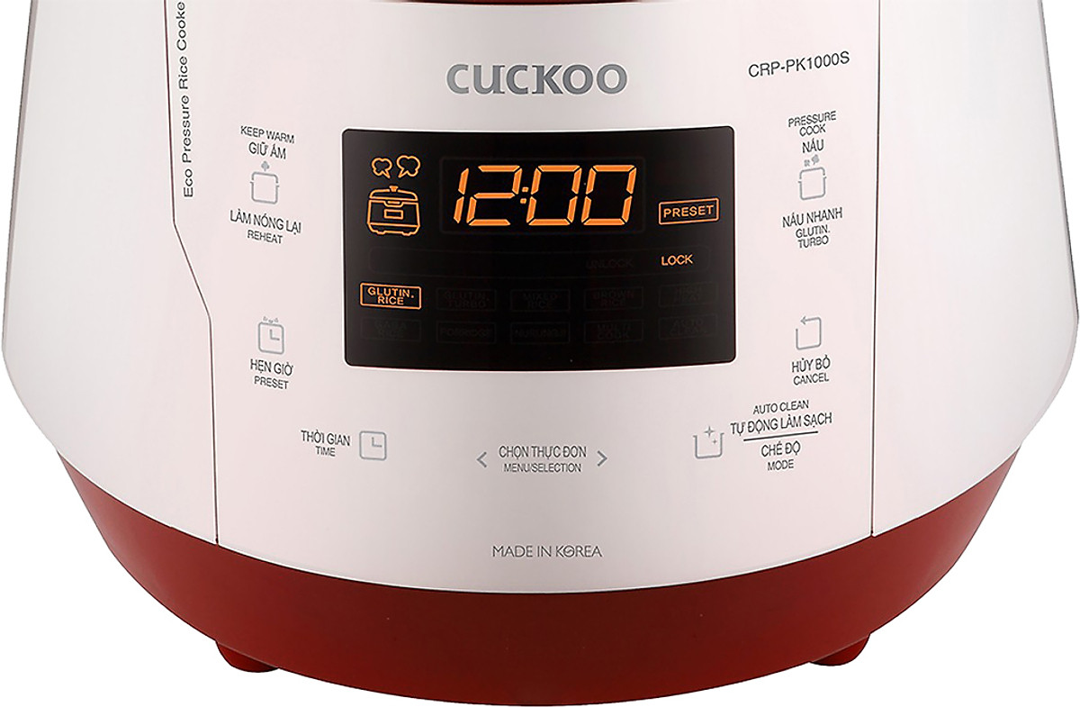 Nồi cơm điện áp suất Cuckoo CRP-PK1000S 1,8 lít nhiều màu - Hàng chính hãng