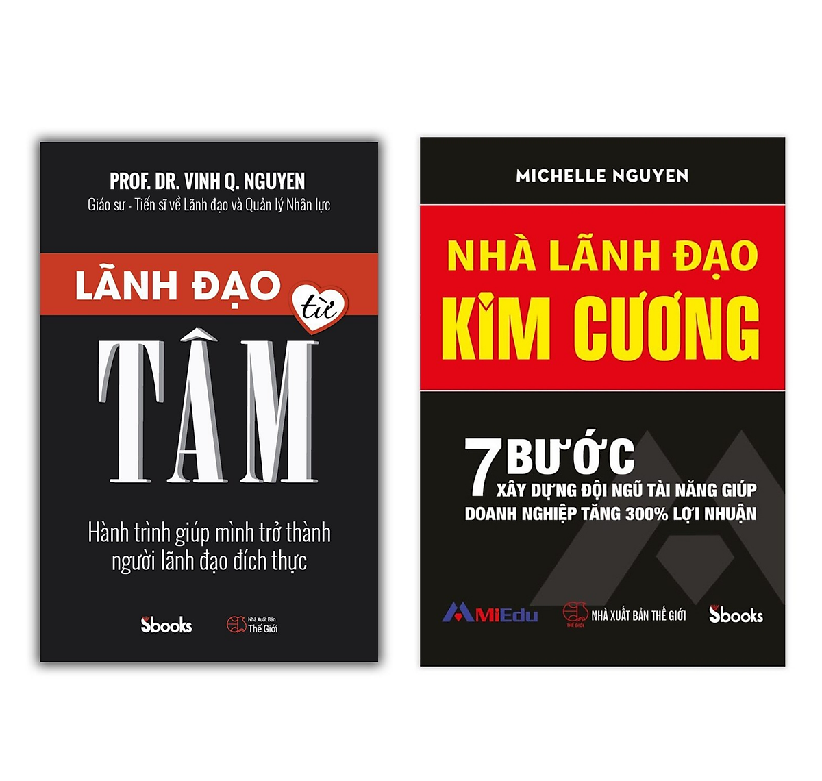 Combo 2 cuốn: LÃNH ĐẠO TỪ TÂM (Nguyễn Quang Vịnh) + NHÀ LÃNH ĐẠO KIM CƯƠNG (Michelle Nguyễn)