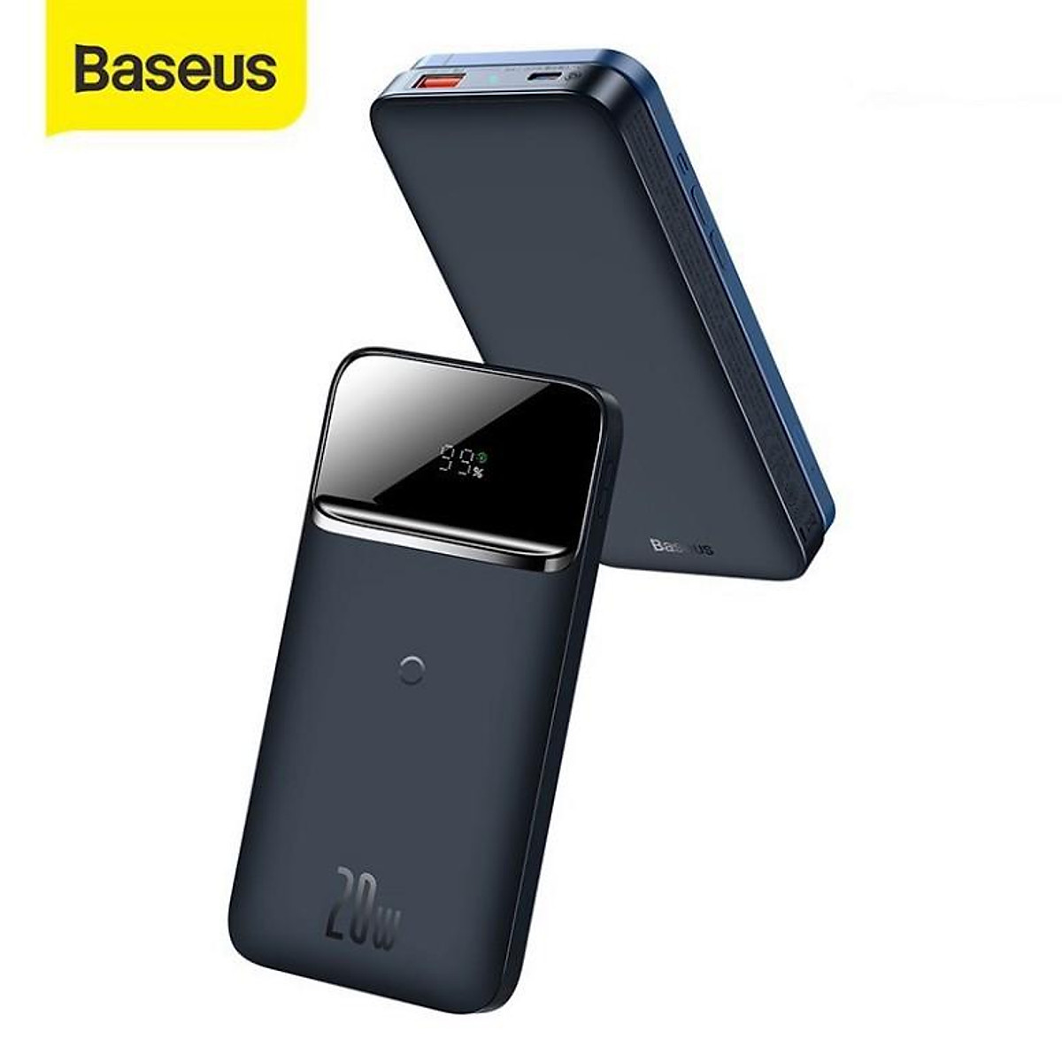 Sạc dự phòng không dây nam châm Baseus PPCXW10 10000mAh Sạc Nhanh 20W Cho Iphone 12- Hàng chính hãng.