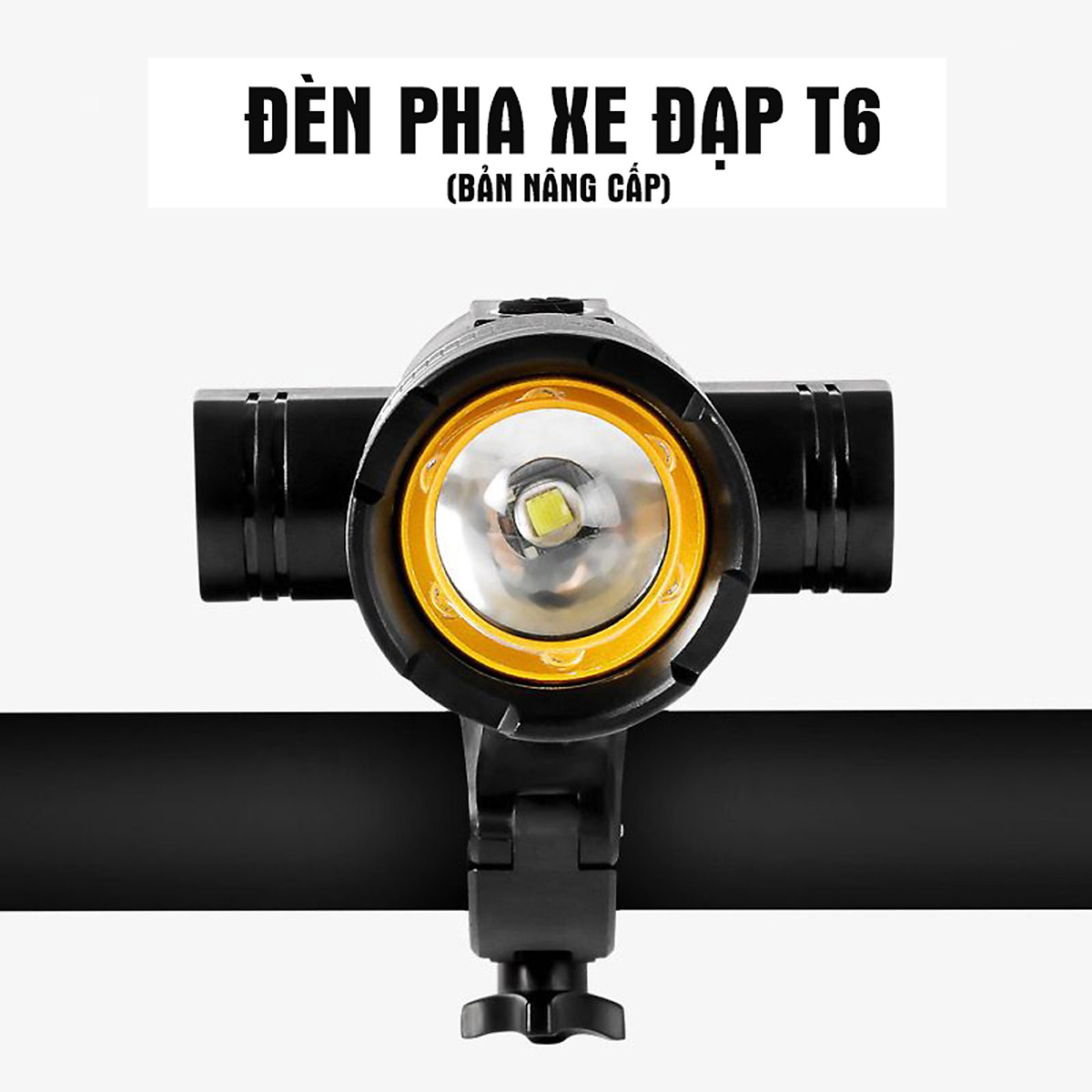 Combo Đèn Pha Trước Cho Xe Đạp Siêu Sáng Sạc Được USB Chống Nước (Kèm Chân Đế Trượt) Và Đèn Hậu Cảnh Báo (Màu Đỏ) Xe Đạp Led Gắn Đuôi Phía Sau Mai Lee