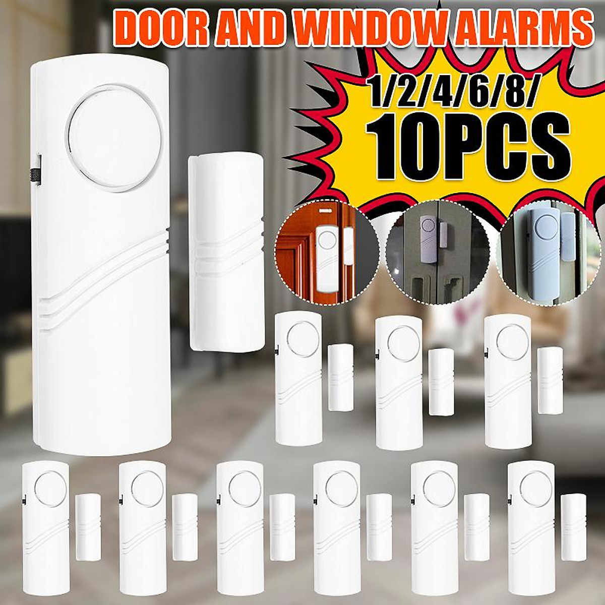 2 Pack Door Sensor And Window Alarm System 国内即発送