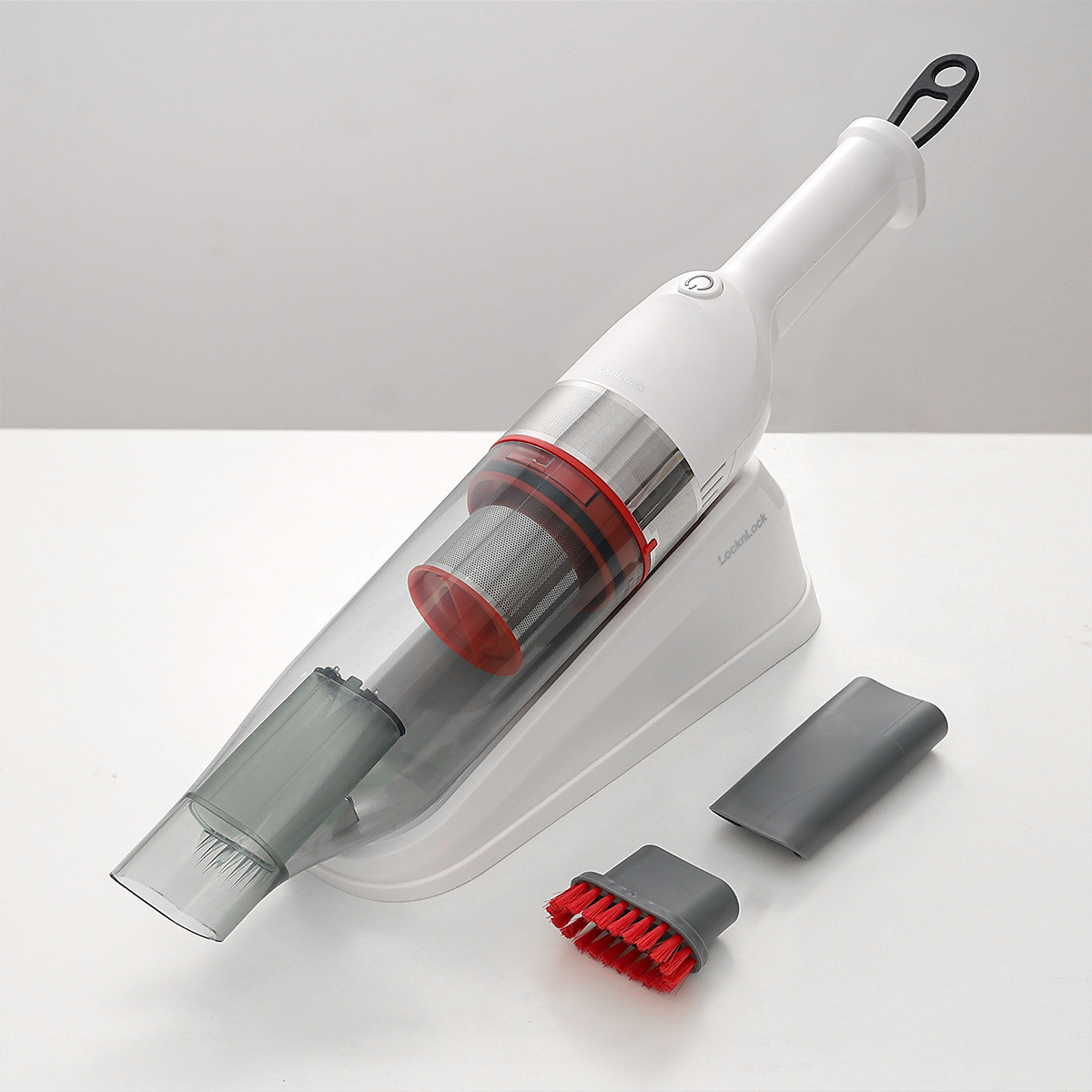 Máy hút bụi cầm tay mini 0.5L LocknLock ENV136WHT, Hàng chính hãng, bộ lọc HEPA, 75W, Lực hút mạnh, nhỏ gọn - JoyMall