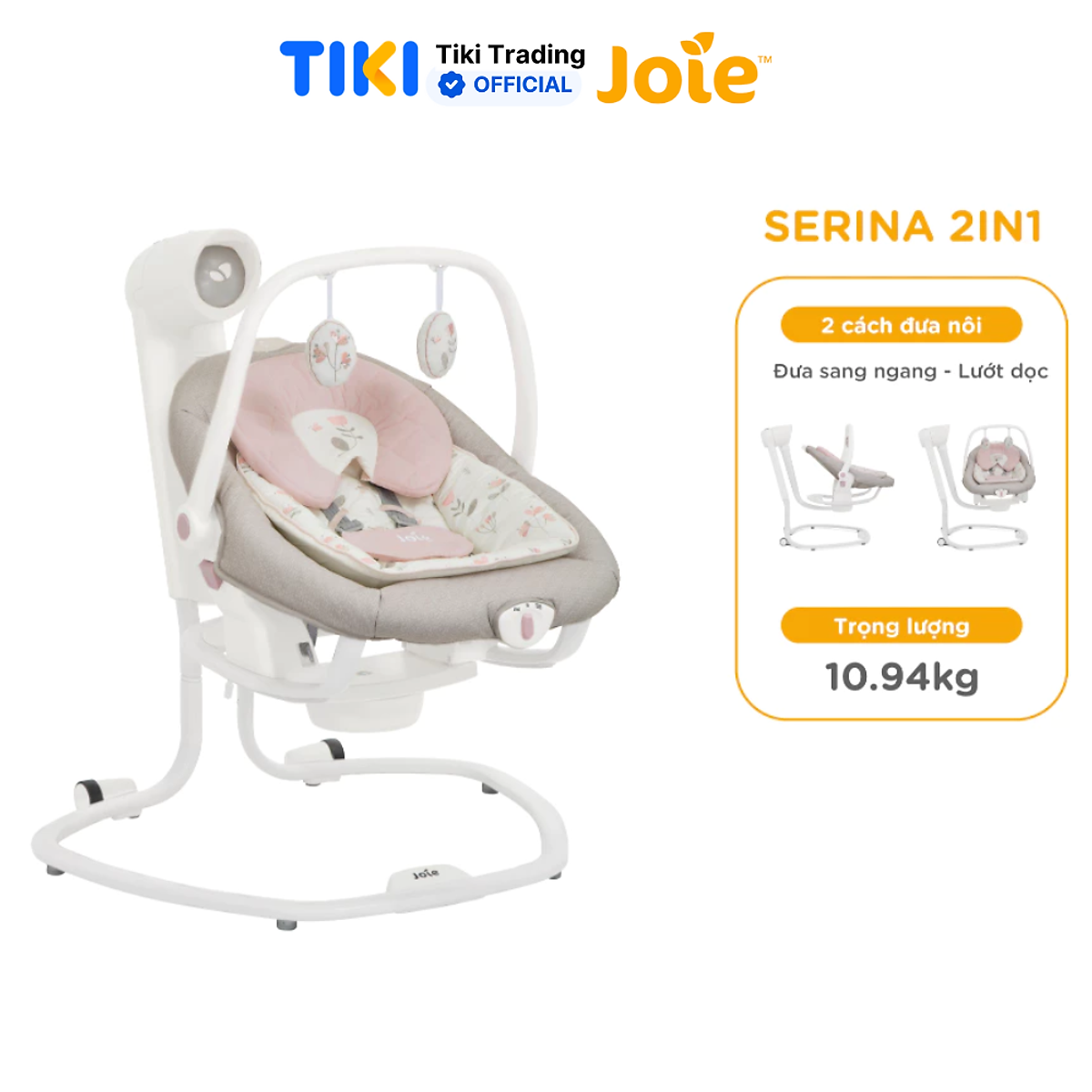 Nôi Đưa Trẻ Em Joie Serina 2in1 Flowers Forever