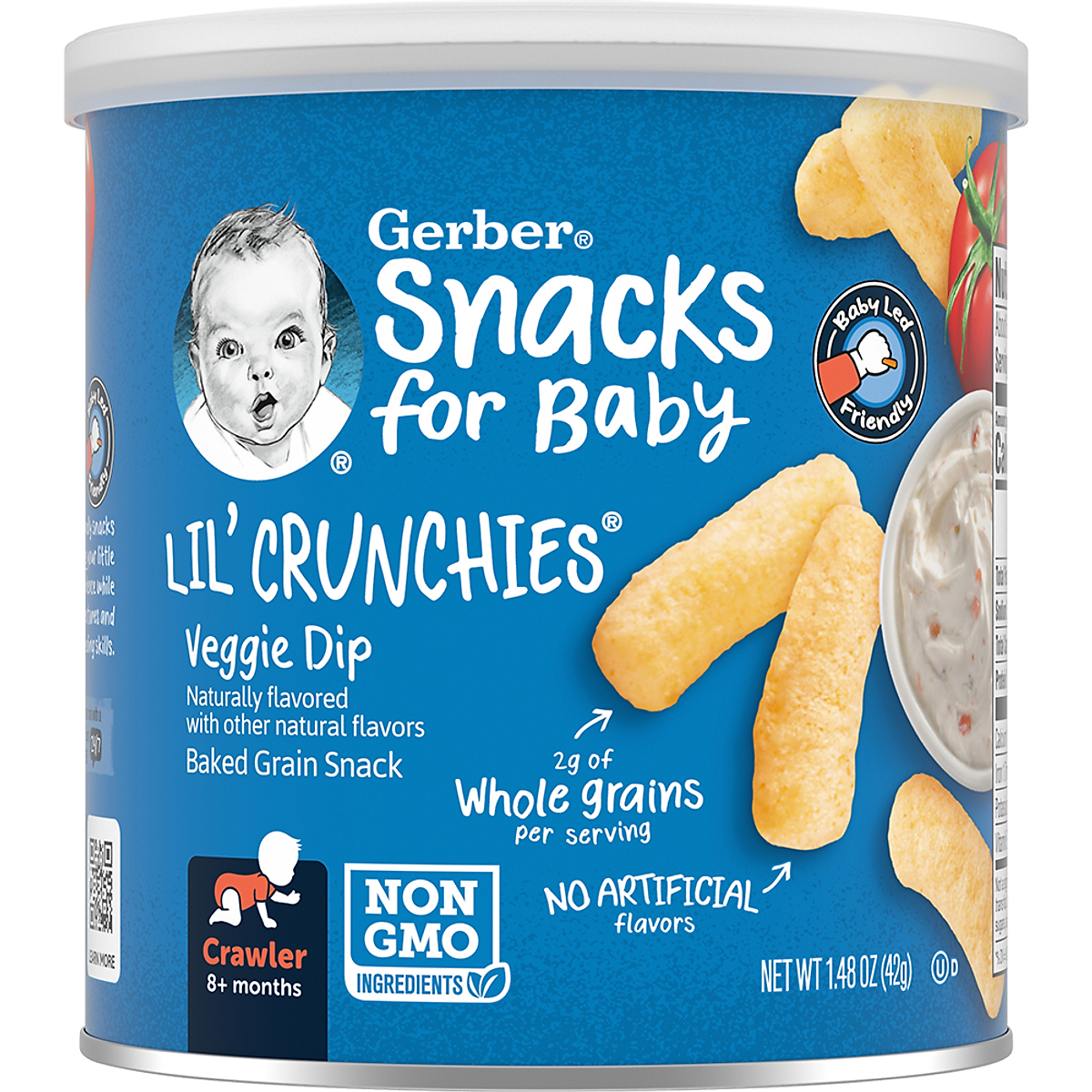 Thực Phẩm Bổ Sung Bánh Ăn Dặm Gerber Lil's Crunchies vị Rau Củ 42g dành cho trẻ trên 8 tháng tuổi