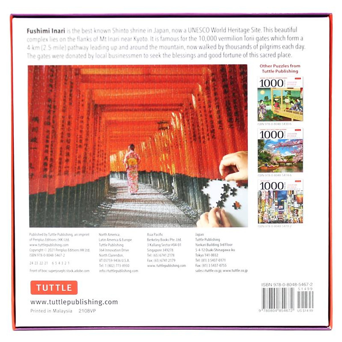 Japan's Most Famous Shinto Shrine - 1000 Piece Jigsaw Puzzle: Fushimi Inari Shrine In Kyoto: Finished Size 24 x 18 inches (61 x 46 cm)