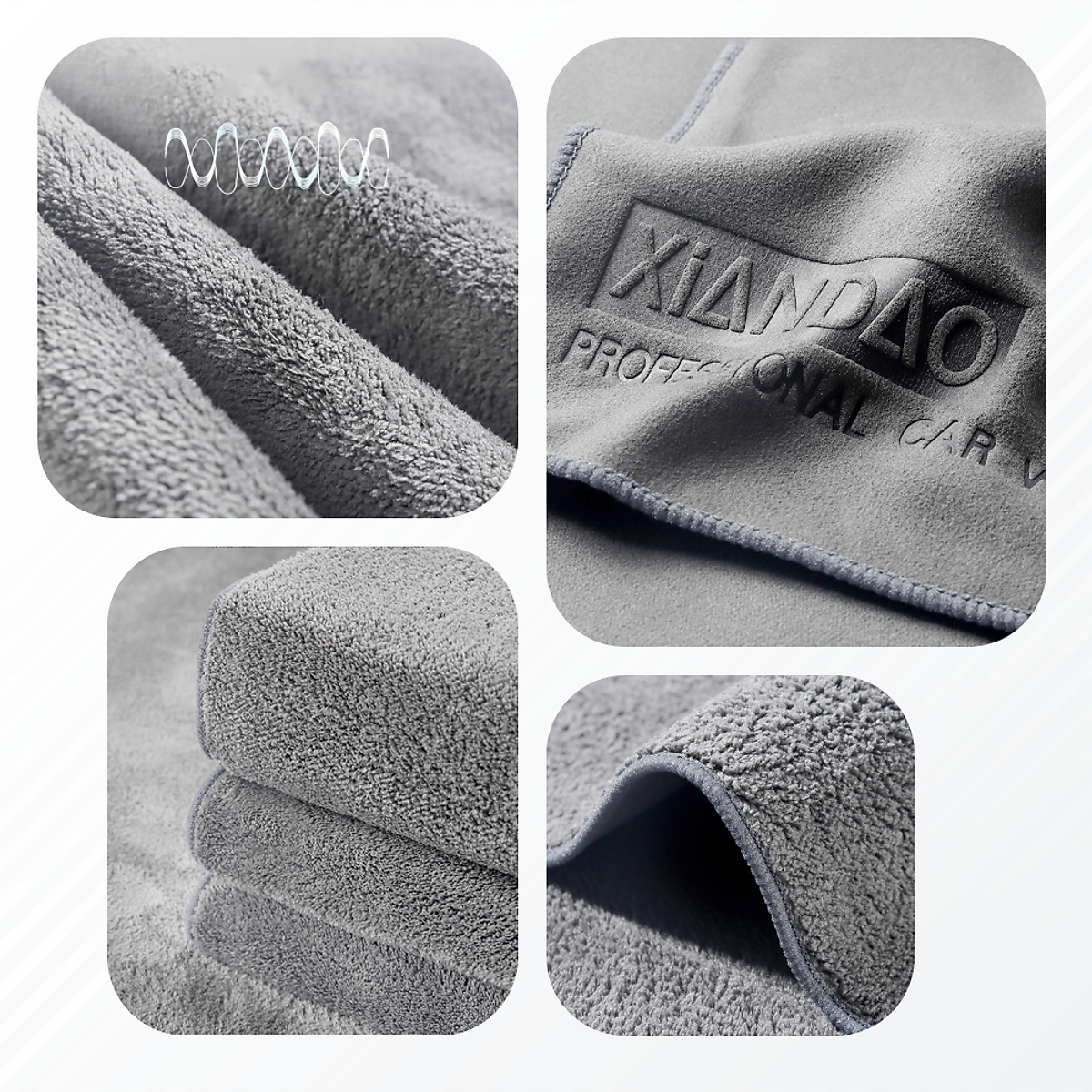 Khăn Lau Xe Hơi Ô Tô THẾ HỆ MỚI Cao Cấp Gia Dụng Đa Năng Siêu Thấm Microfiber, Không rụng lông