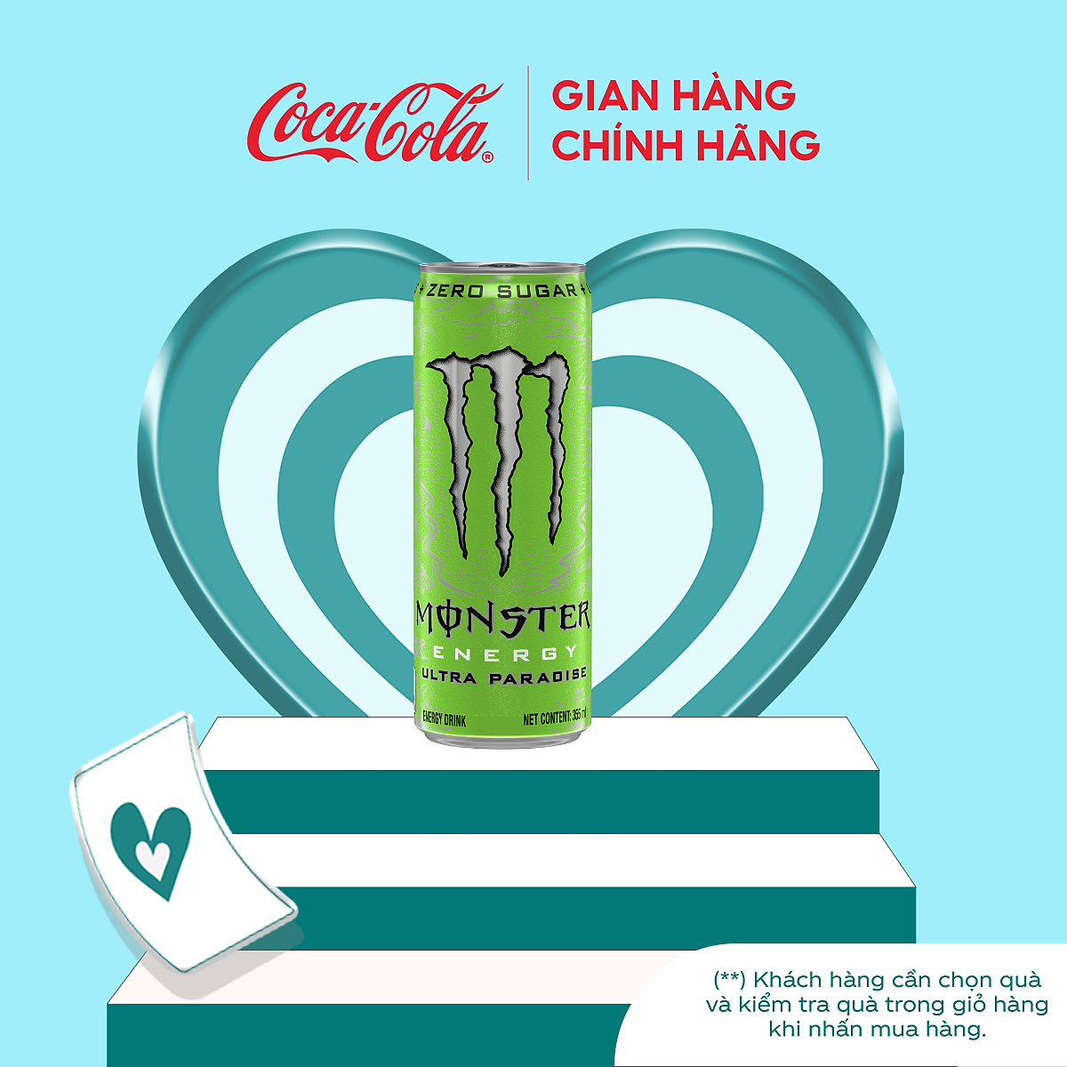 Lốc 24 Lon Nước Tăng Lực Giải Khát Monster Energy Ultra Paradise 355ml/Lon Coca-Cola Official Store