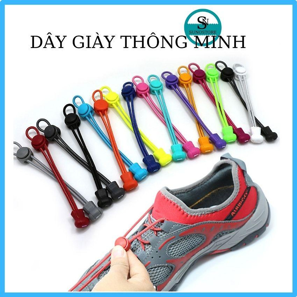 Dây Giày Tròn Thể Thao Nhiều Màu Tiết Kiệm Thời Gian DG02