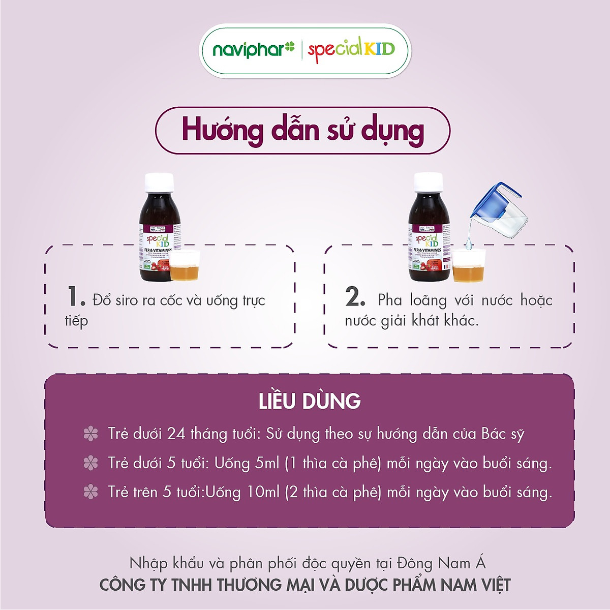 SPECIAL KID FER & VITAMINES - Siro Bổ sung sắt và các vitamin C, B2, B9, B12 - Giúp giảm thiếu máu do thiếu sắt - Nhập khẩu Pháp (125ml)