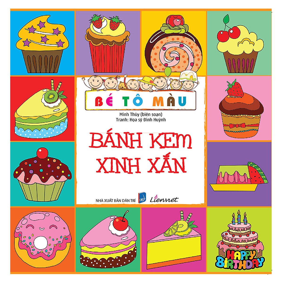 Tổng hợp tranh tô màu bánh sinh nhật cho bé yêu sáng tạo