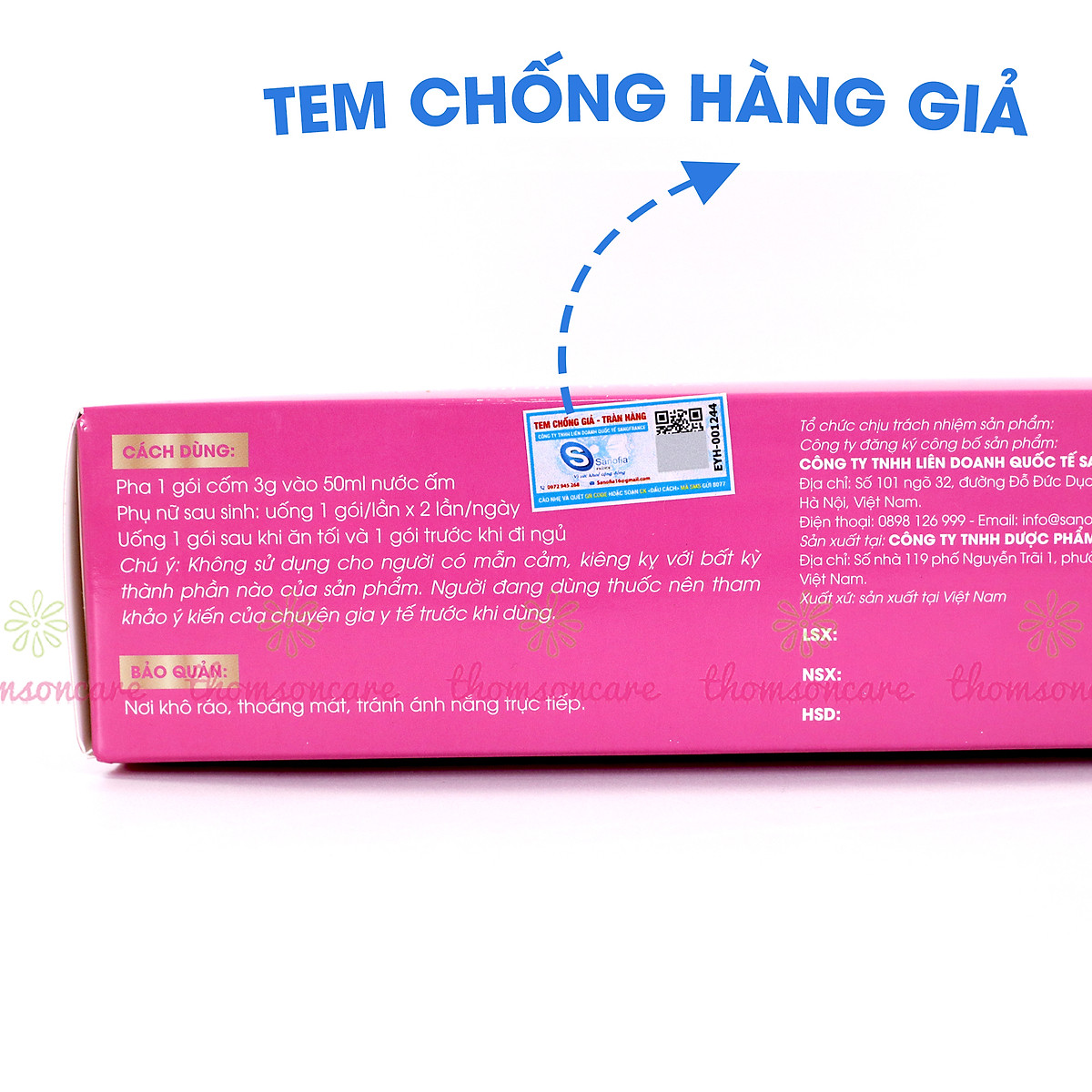 Cốm lợi sữa Sano Sanofia France- giúp lợi sữa, tăng tiết sữa sau sinh cho mẹ ít sữa, sữa loãng từ thảo dược- Hộp 30 gói