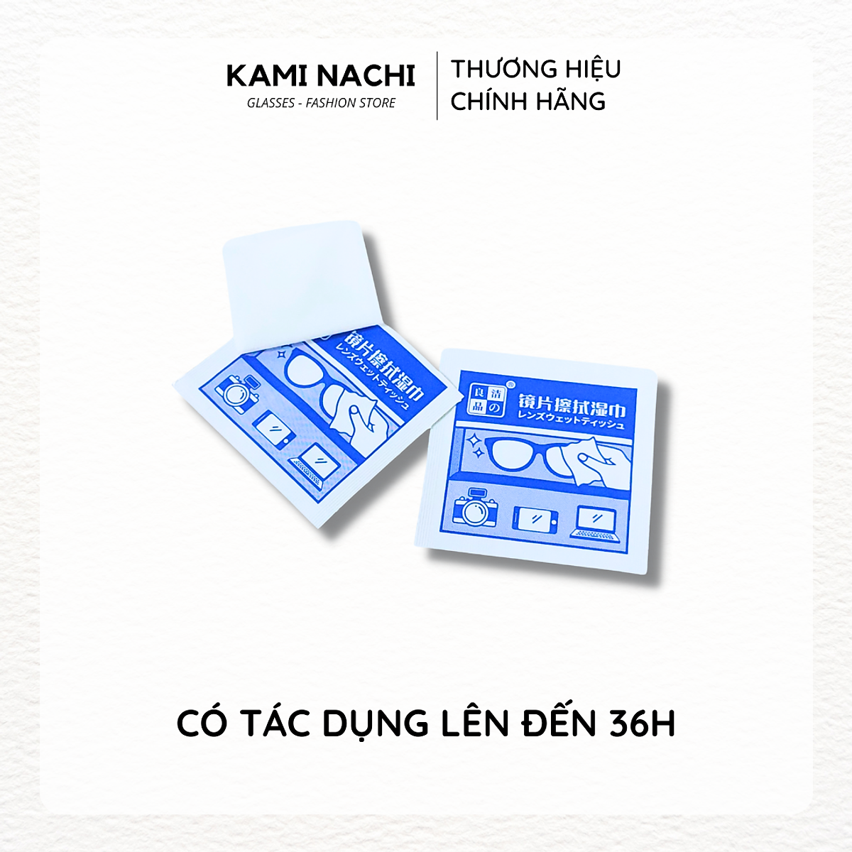 Hộp 100 miếng khăn lau nano hàng loại 1 KAMI NACHI dùng 1 lần - Chống bám hơi nước, chống mờ sương cho kính