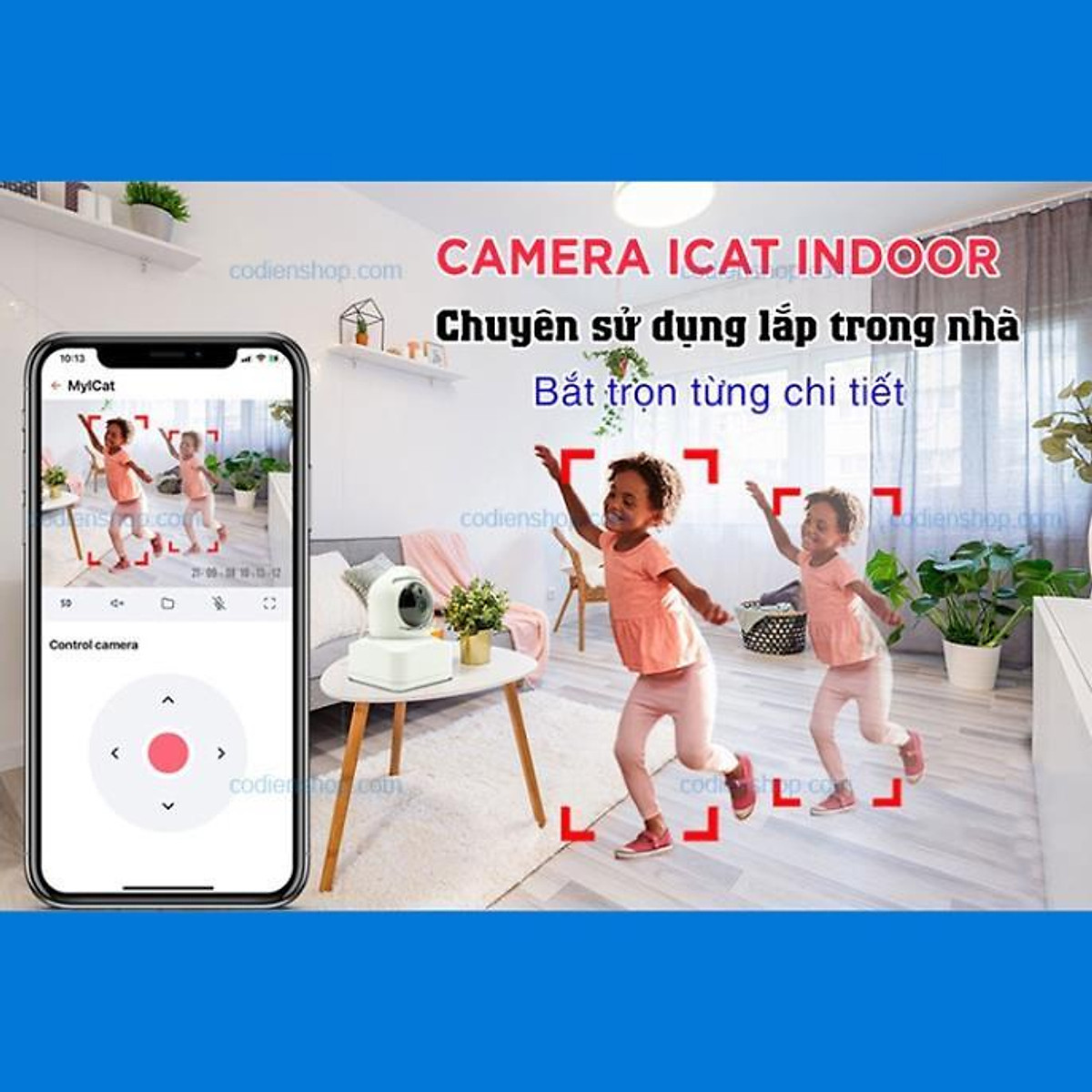 Camera Hunonic Camera Wifi Hunonic Icat 1080P Xoay 360 Độ, Theo Dõi Chuyển Động, Đàm ...