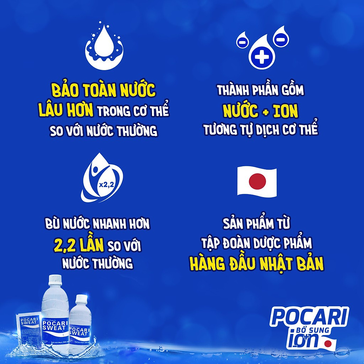 Pocari Sweat bột [Hộp 5 Gói - Date xa] - Thức uống bổ sung ion thiết yếu, nước điện giải cho cơ thể mọi lúc mọi nơi