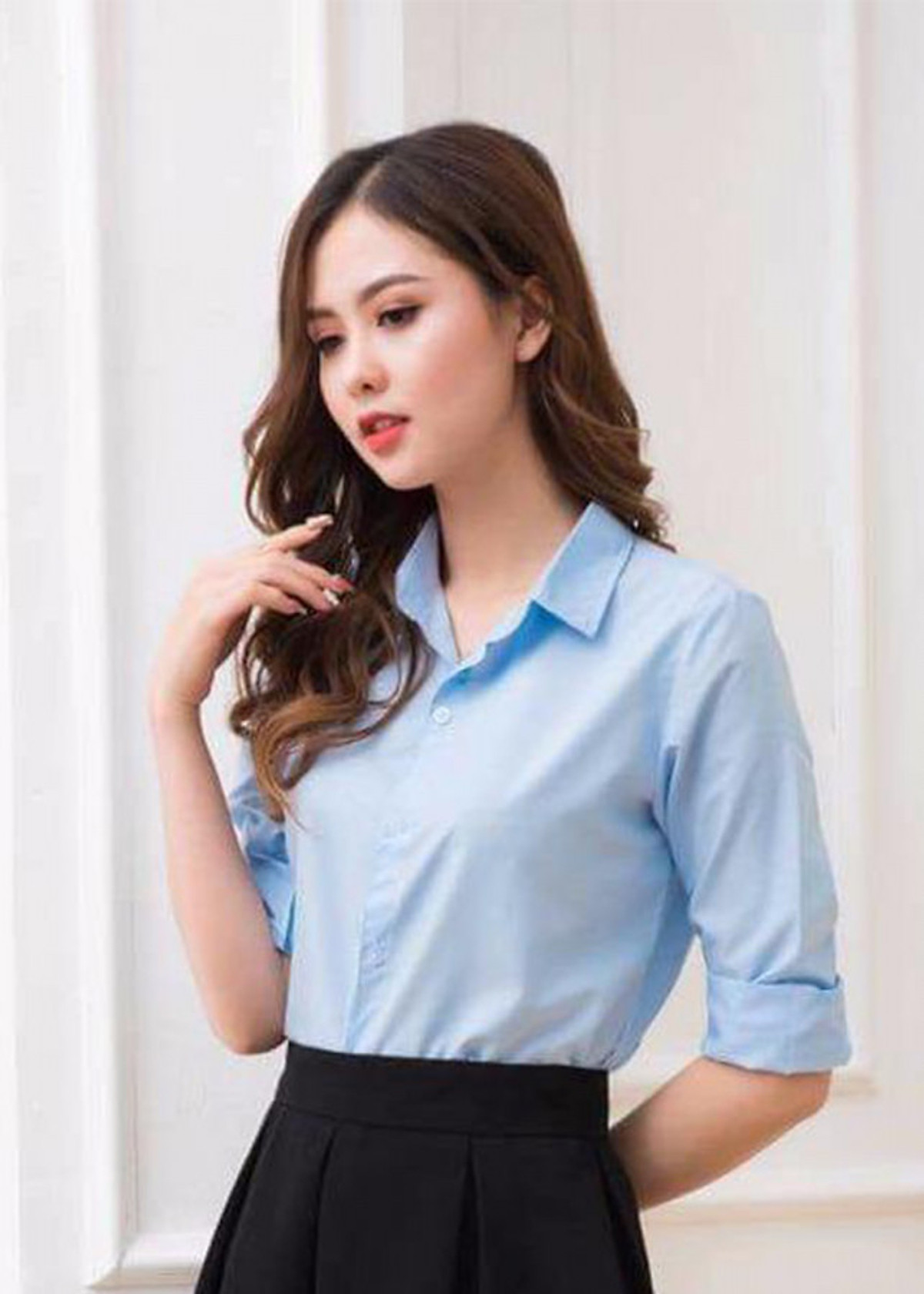 Tổng hợp Áo Sơ Mi Nữ Màu Xanh Da Trời giá rẻ bán chạy tháng 52023 BeeCost #21 Tổng hợp Áo Sơ Mi Nữ Màu Xanh Da Trời giá rẻ bán chạy tháng 52023 BeeCost