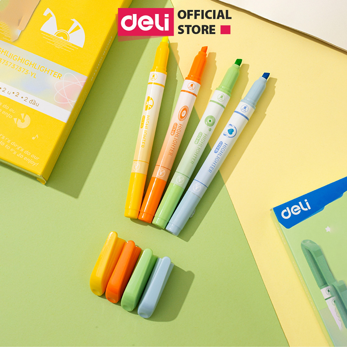 Bút Nhớ Dòng Bút Note Đánh Dấu Dòng Highlight Dạ Quang Pastel BST Limited Deli - Phù Hợp Học Sinh Văn Phòng - CU373