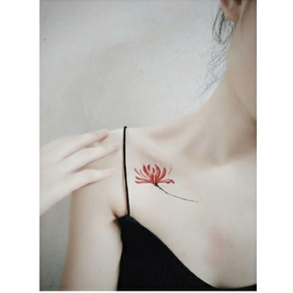 Hình xăm dán hoa bỉ ngạn cành to 10x6cm_ mua 5 tặng 1 tattoo xinh