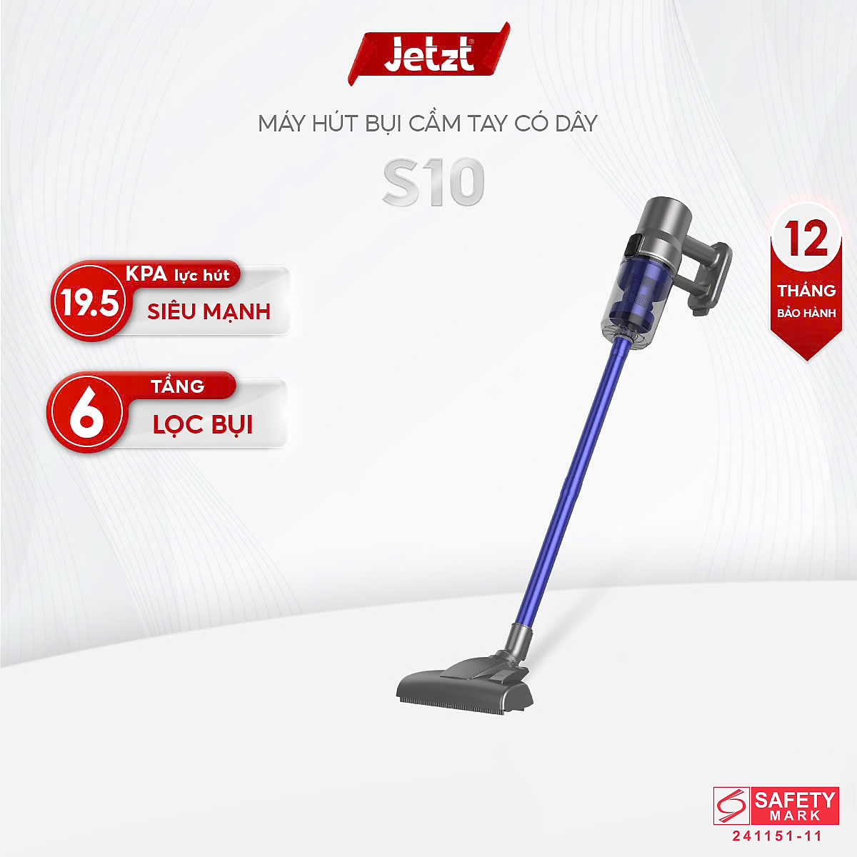 Máy hút bụi JETZT S10 cầm tay có dây hàng chính hãng