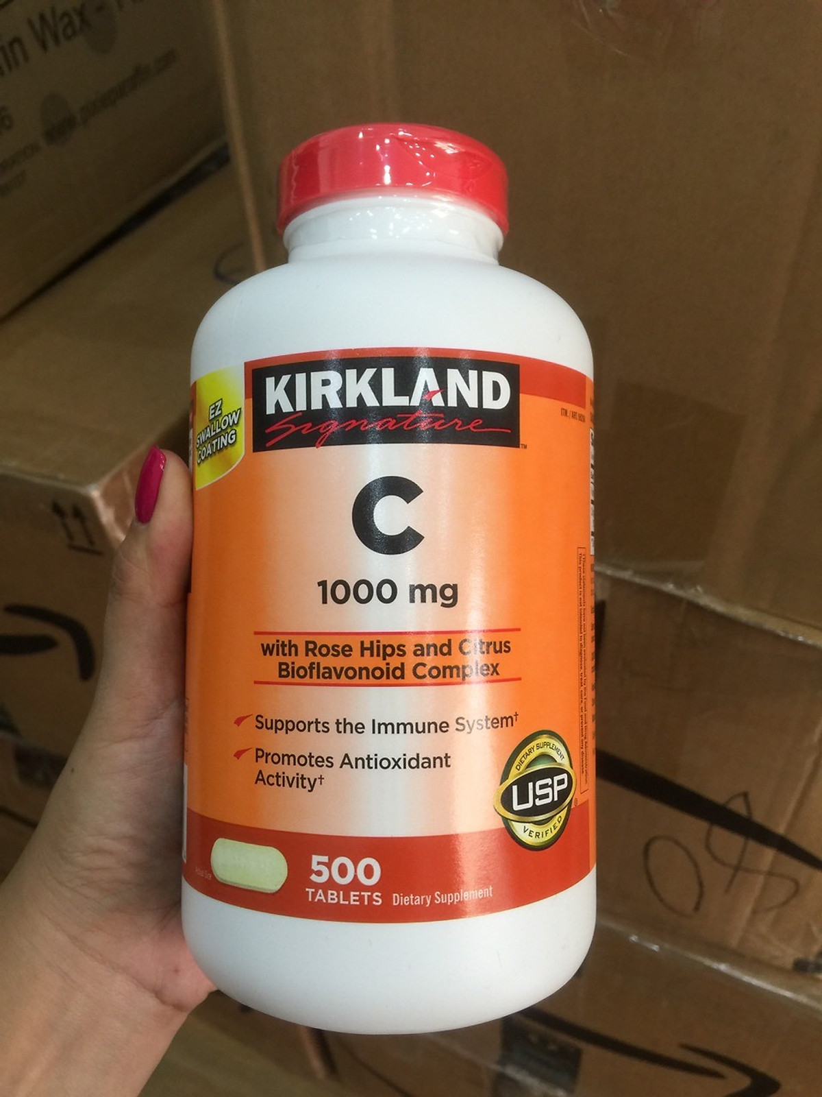 Viên Uống Bổ Sung Vitamin C Kirkland Signature Vitamin C (1000mg x 500 Viên)