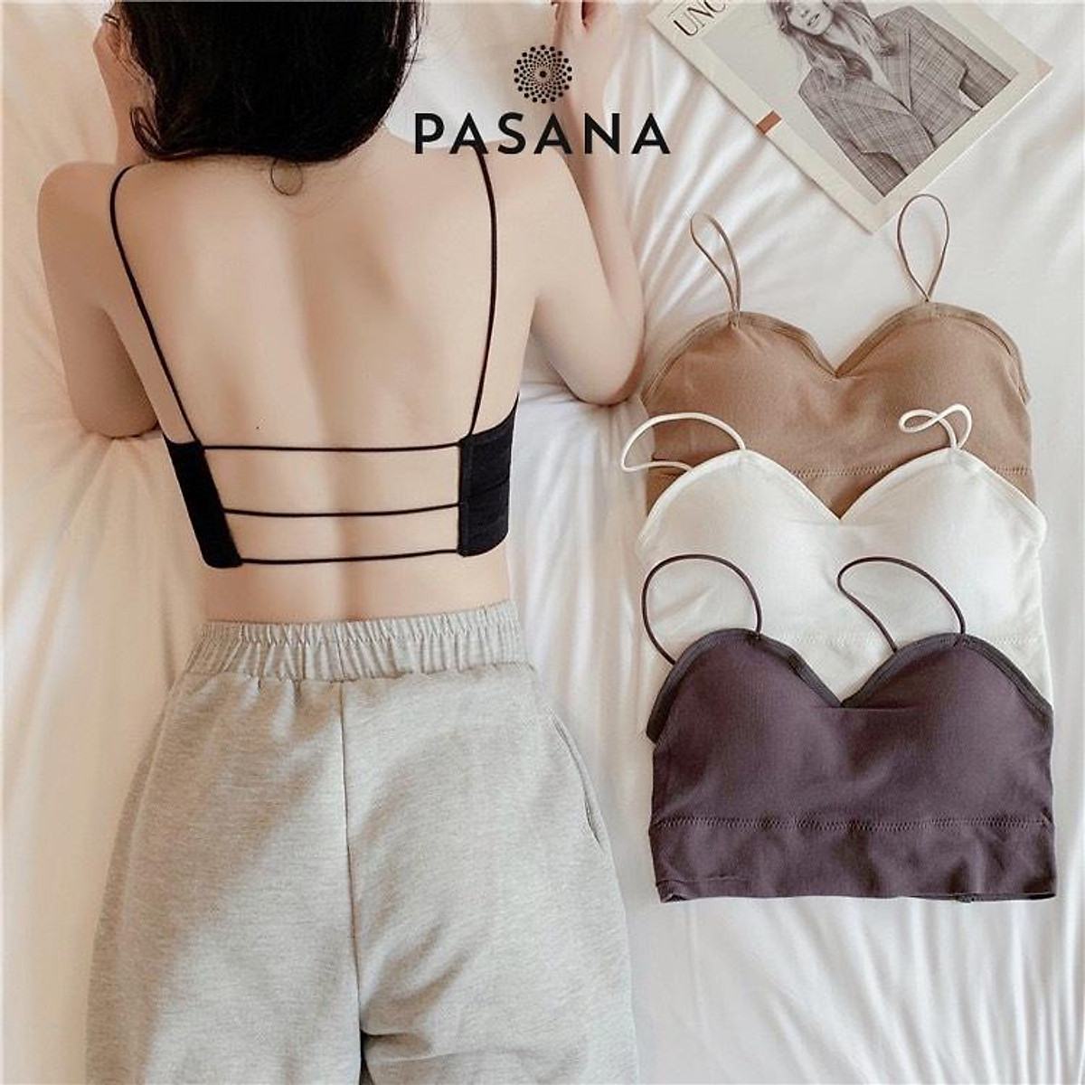 Áo lót ngực nữ bra quây dây nhỏ hai dây có đệm ngực hở lưng điệu Áo Lót Ngực Nữ Bra Quây Dây Nhỏ Hai Dây Có Đệm Ngực Hở Lưng Điệu