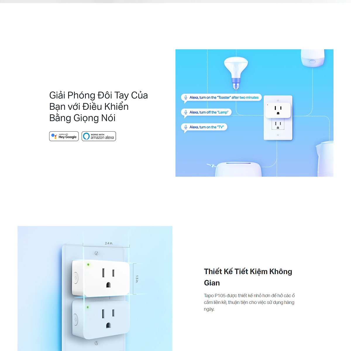 Ổ Cắm WiFi Thông Minh TP-Link Tapo P105 Điều Khiển Từ Xa - Hàng Chính Hãng