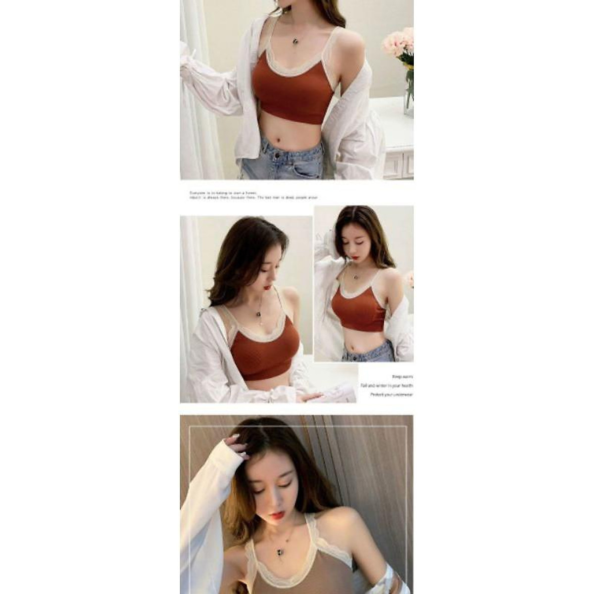 ÁO BRA GÂN MỀM QUAI REN DÂY LƯNG CHÉO SEXY GỢI CẢM