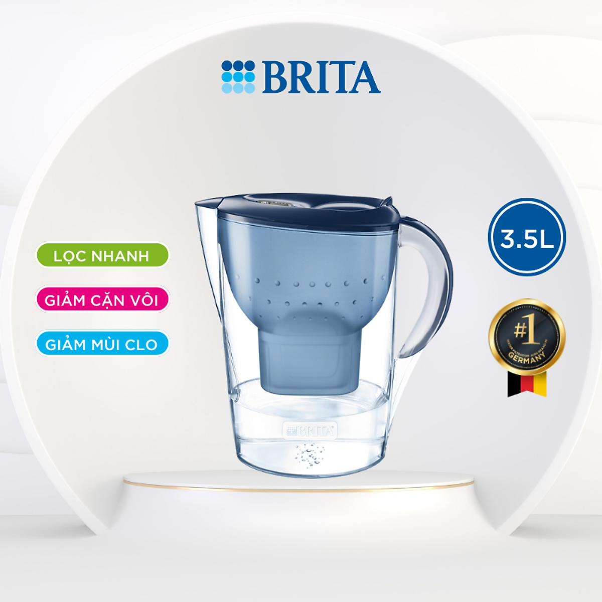 Bình Lọc Nước BRITA Marella XL Blue - 3.5L (Kèm Maxtra Plus)